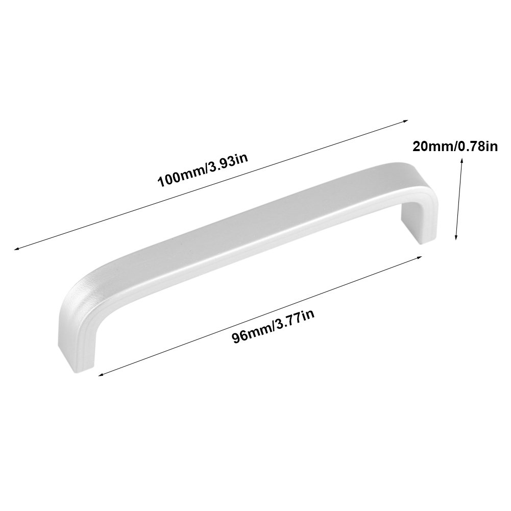 Greensen Modern Aluminum Alloy Kitchen Cabinet Handles 4in/96mm Drawer Pulls for Home, Office, and Bathroom Cabinetry