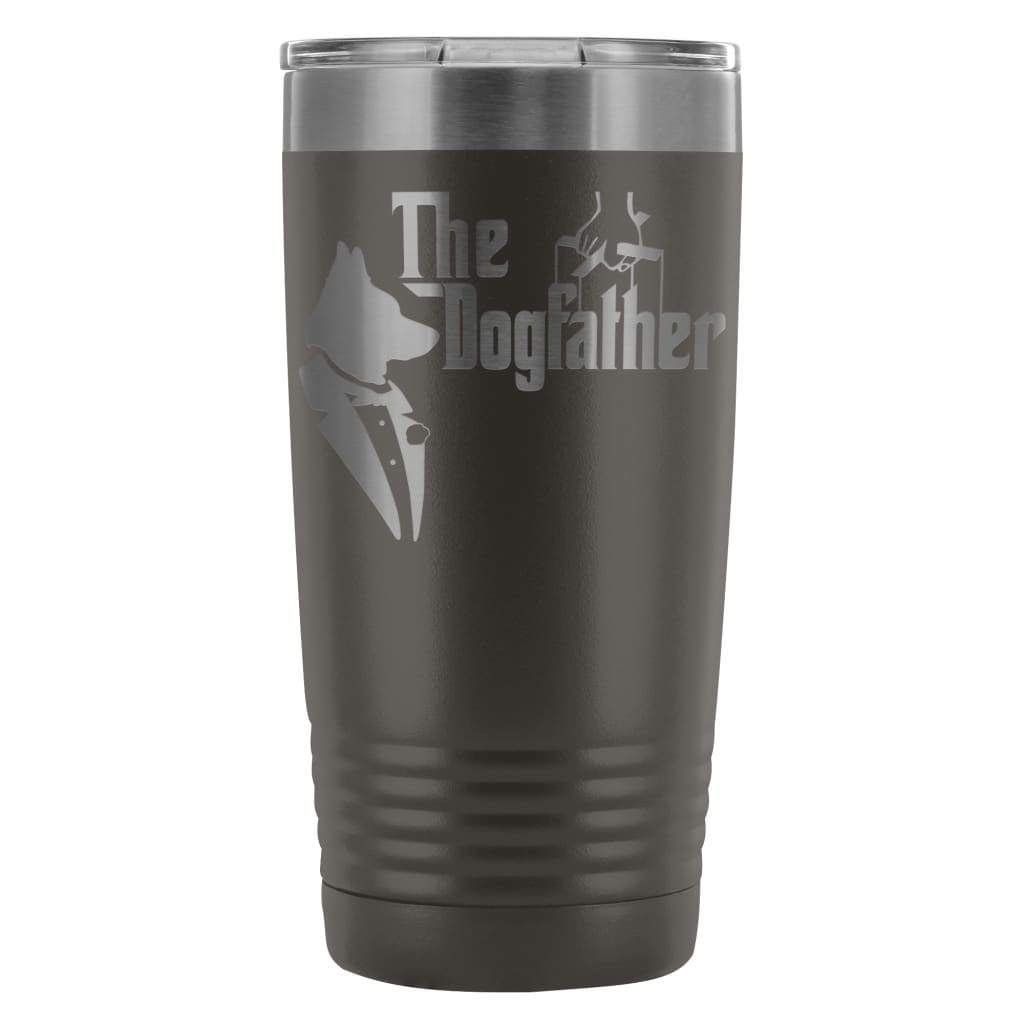 ODDITEES Funny Dog Tumbler - The Dog Father Laser Etched 20oz Stainless Steel Insulated Cup (Purple) - Perfect for Coffee, Tea & Cold Drinks at Home, Office or Travel