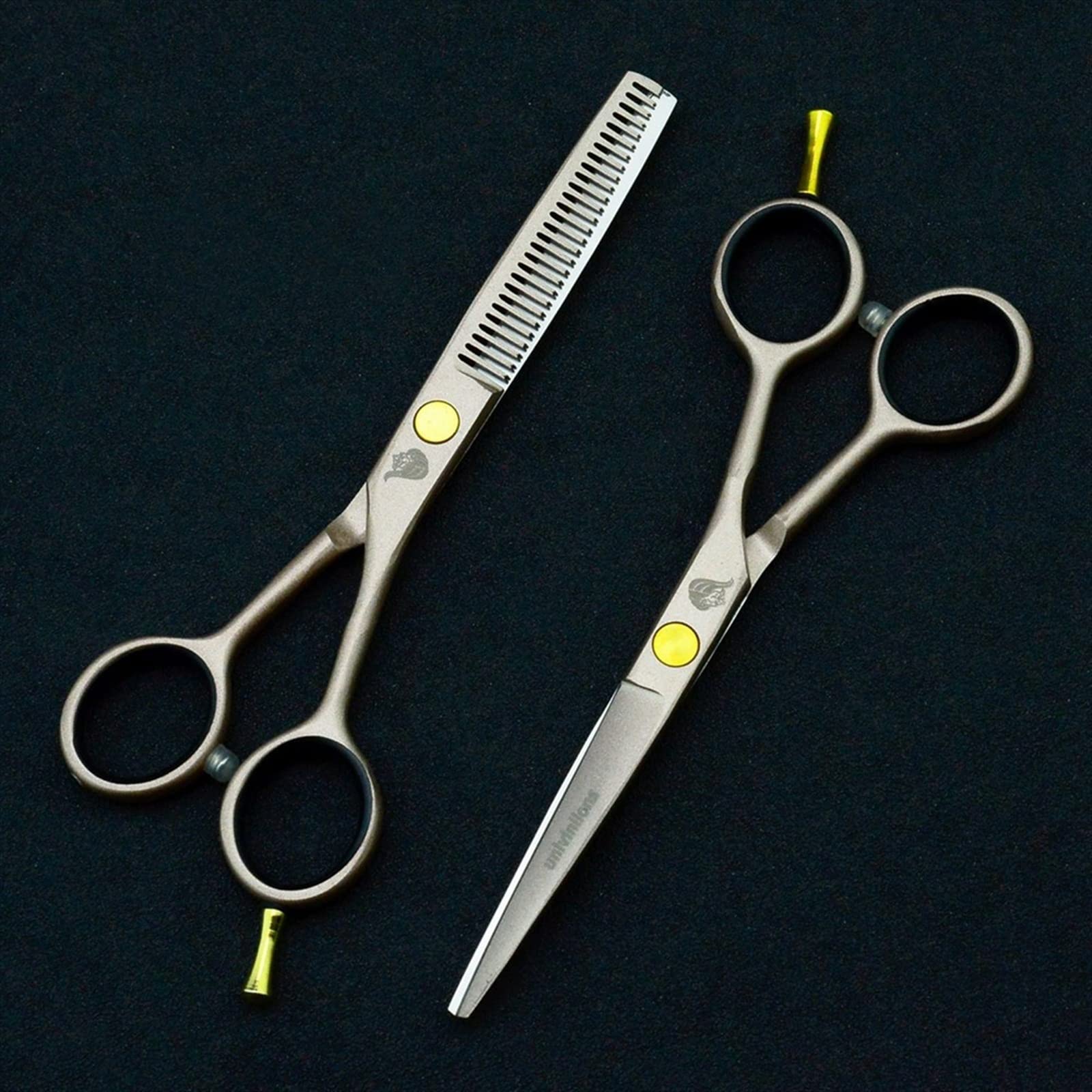 ATRIXU 5.5 Inch Rose Gold Professional Hair Scissors Kit - Barber Shears, Salon Haircut Scissors Set with Thinning Shears, Symmetrical Handle for Precise Cutting | Perfect for Stylists, Salons & Home Haircuts
