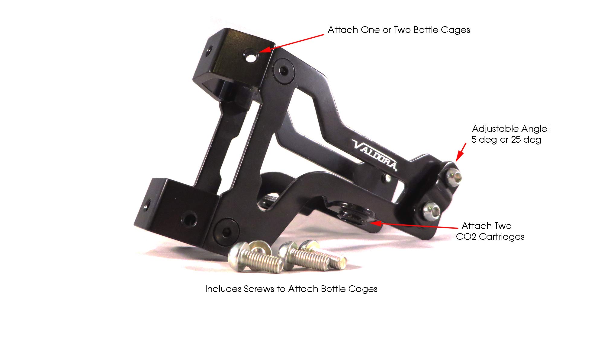 Triathlon Bike Seat Water Bottle Cage Holder with LED Light - Rear Hydration System for Road Bikes & Mountain Bikes - Perfect for Cycling, Racing & Training