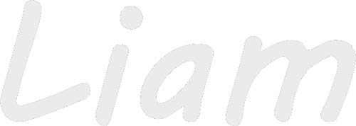 Liam 5-Inch Vinyl Decal Sticker - Premium 2.5mil Thick Waterproof Vinyl for Cars, Trucks, Windows, Laptops & Tablets - Durable Outdoor Decal in White - Perfect for Personalizing Vehicles, Tech Devices & Home Decor