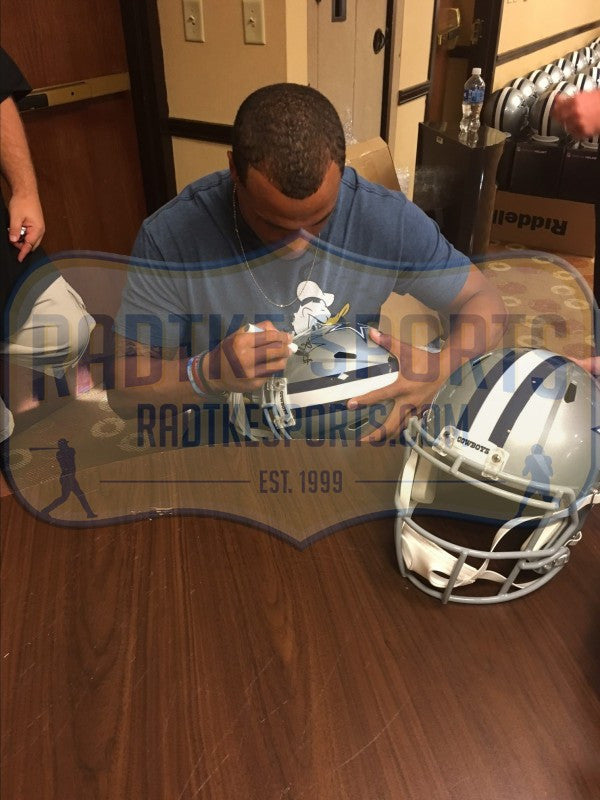 Dak Prescott Autographed Dallas Cowboys Riddell Speed Full Size Football Helmet - Official NFL Collectible for Fans, Display & Memorabilia Collection