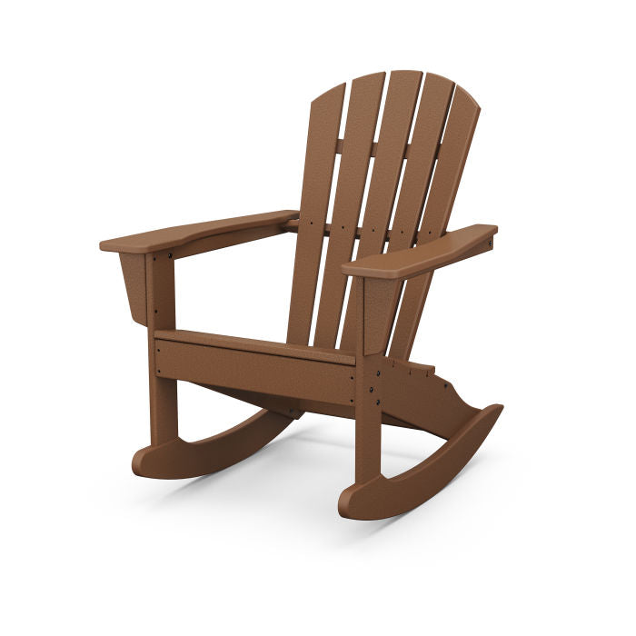 POLYWOOD Palm Coast Adirondack Rocking Chair - All-Weather Outdoor Rocking Chair for Patio, Garden & Poolside Relaxation