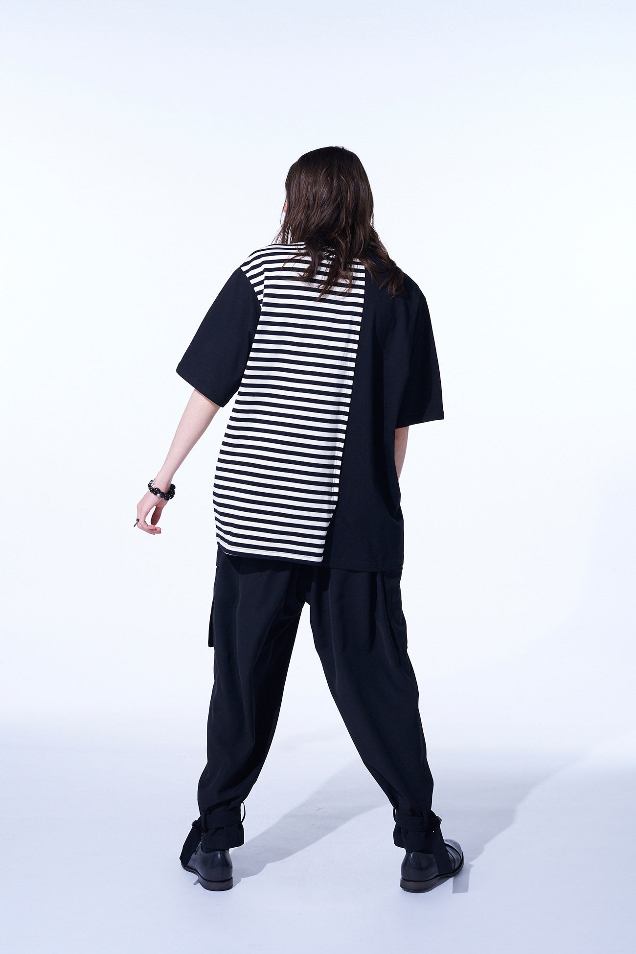 Premium Cotton Jersey Fused Stripe Grafted T-Shirt for Men & Women - Soft, Breathable & Stylish Casual Wear for Everyday Outfits, Gym, and Travel