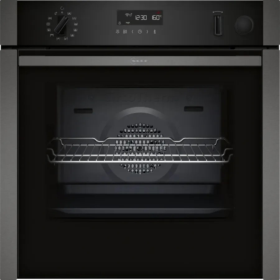 Neff 60cm Built-In Pyrolytic Oven with Steam Function - N50 B5AVM7AG0A | Perfect for Baking, Roasting & Self-Cleaning in Modern Kitchens