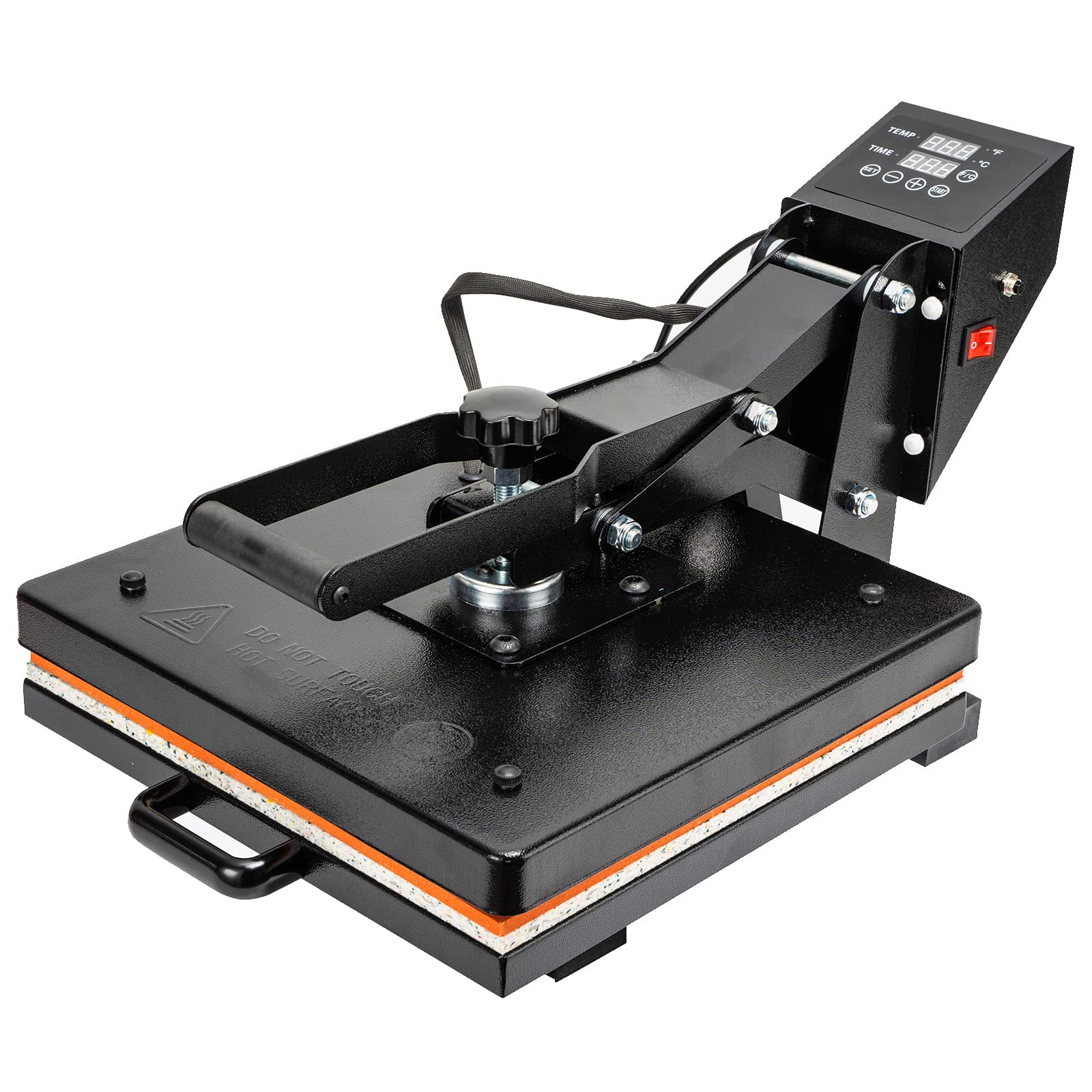 Homvent 15x15 Inch Heat Press Machine for T-Shirts - Digital LED Timer & High Precision Shirt Printing - Drawer-Style T-Shirt Press (Black) - Perfect for DIY Custom T-Shirts, Hoodies & Mugs