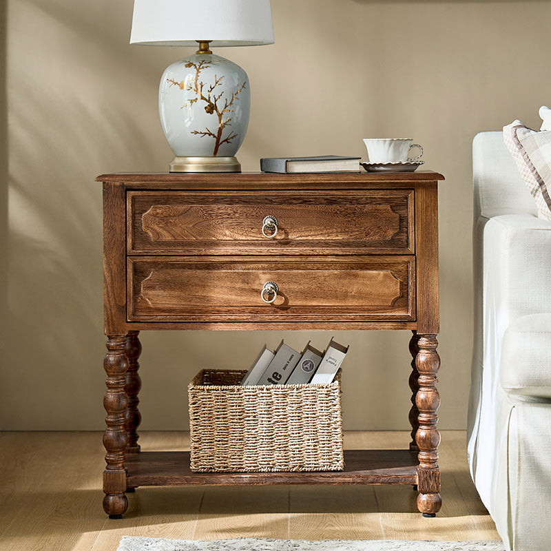 Multi-Functional Wooden Nightstand with USB Charging Port & Open Shelf - Modern Bedside Table for Bedroom, Living Room, or Office (Multiple Styles Available)