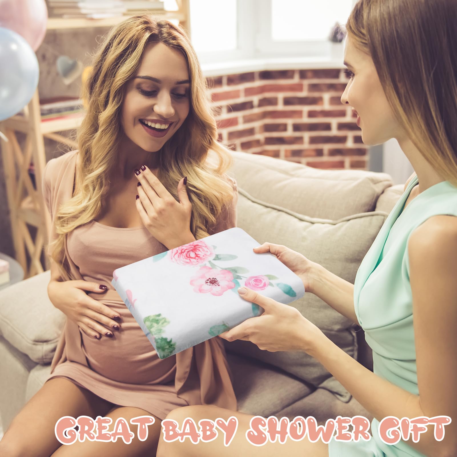 6TXD Baby Milestone Blanket - Soft Fleece Newborn Photography Blanket for Girls & Boys - 50x39 Inches with Wooden Signs, Frames & Bow Headband - Perfect for Monthly Photo Shoots, First Birthday & Nursery Decor