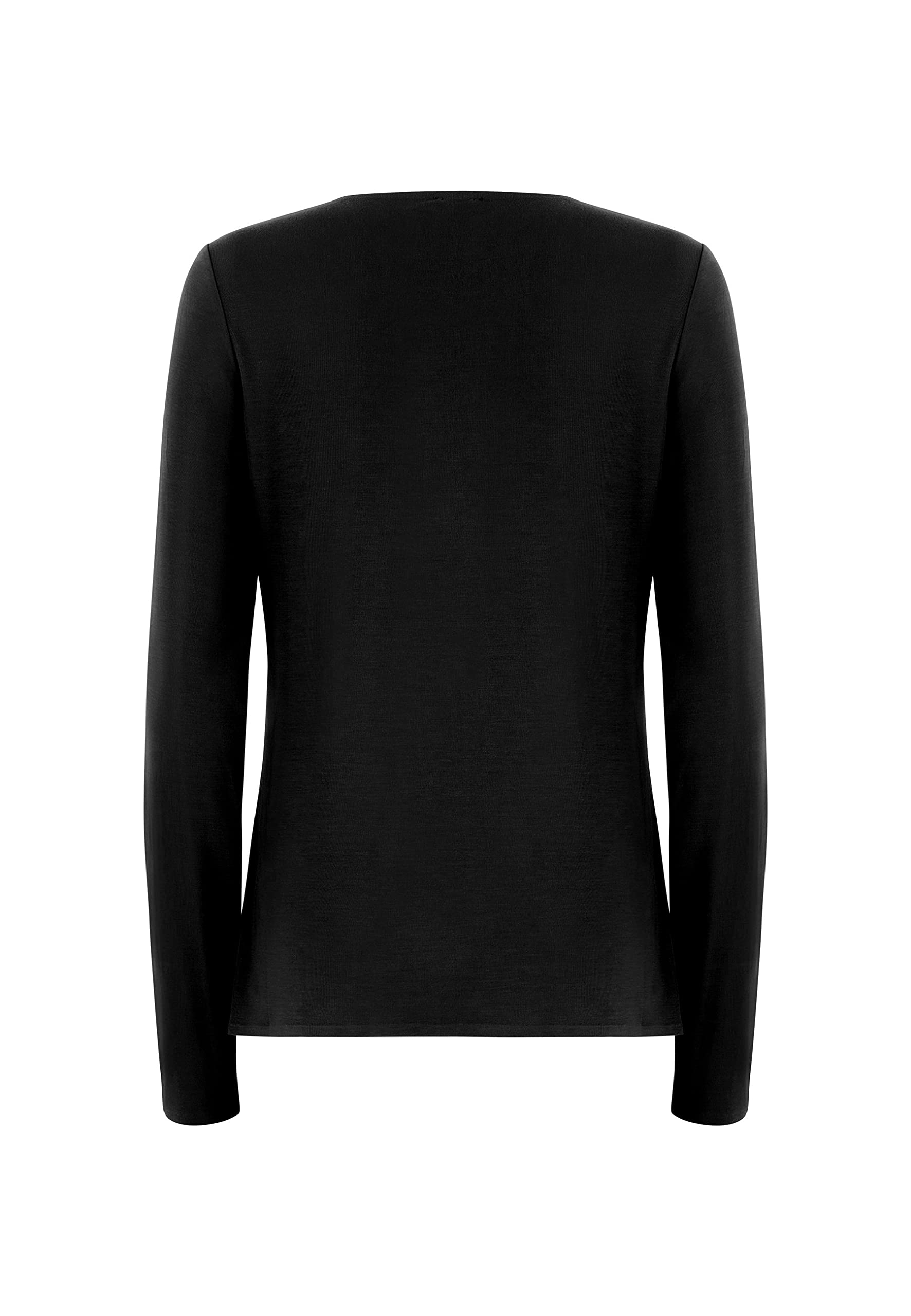 Wolford Women's Long Sleeve Jersey Top - Soft Stretch Comfort Shirt for Work, Layering & Everyday Wear