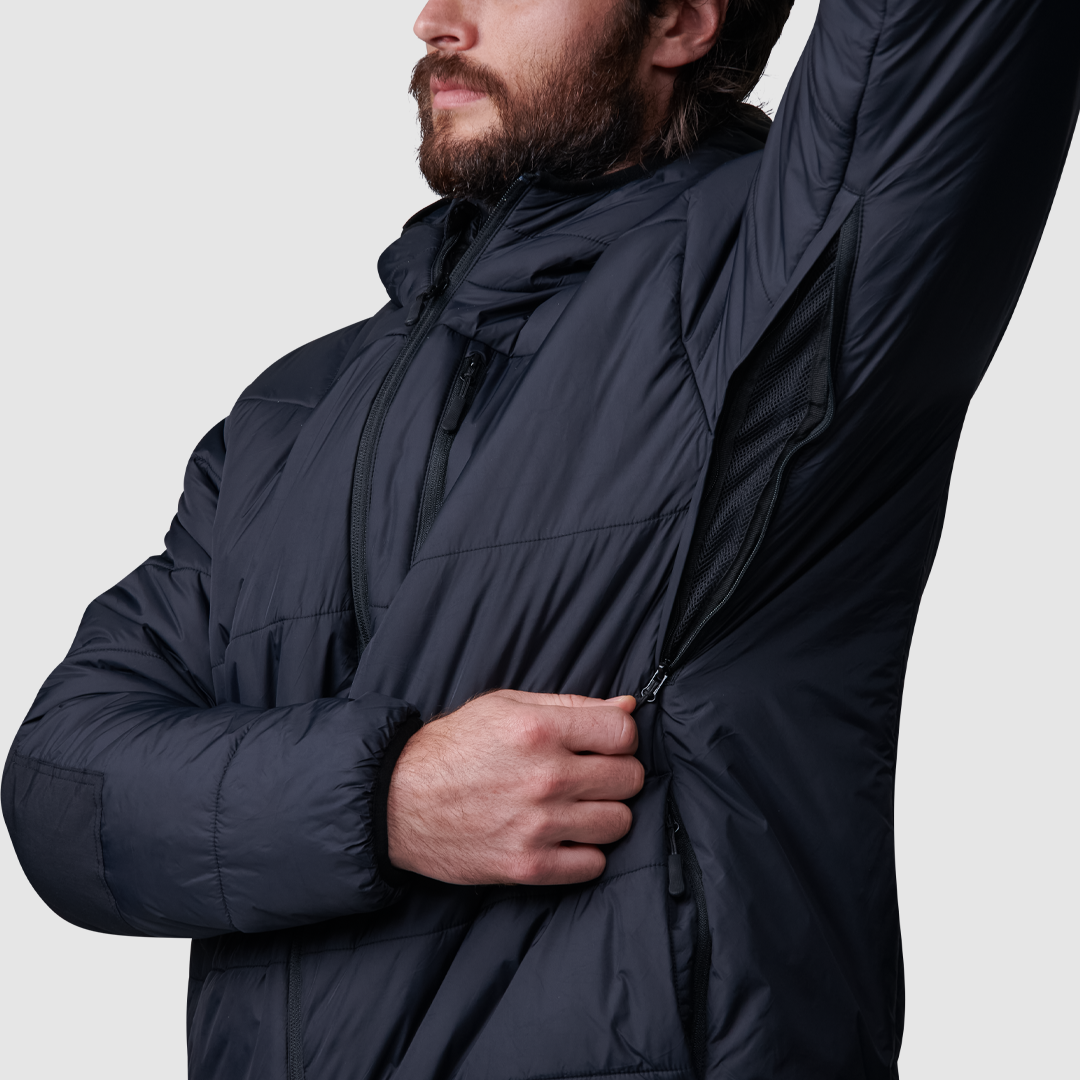 Men's Winter Tundra Jacket - Waterproof Windproof Insulated Outdoor Coat for Hiking & Camping - Black