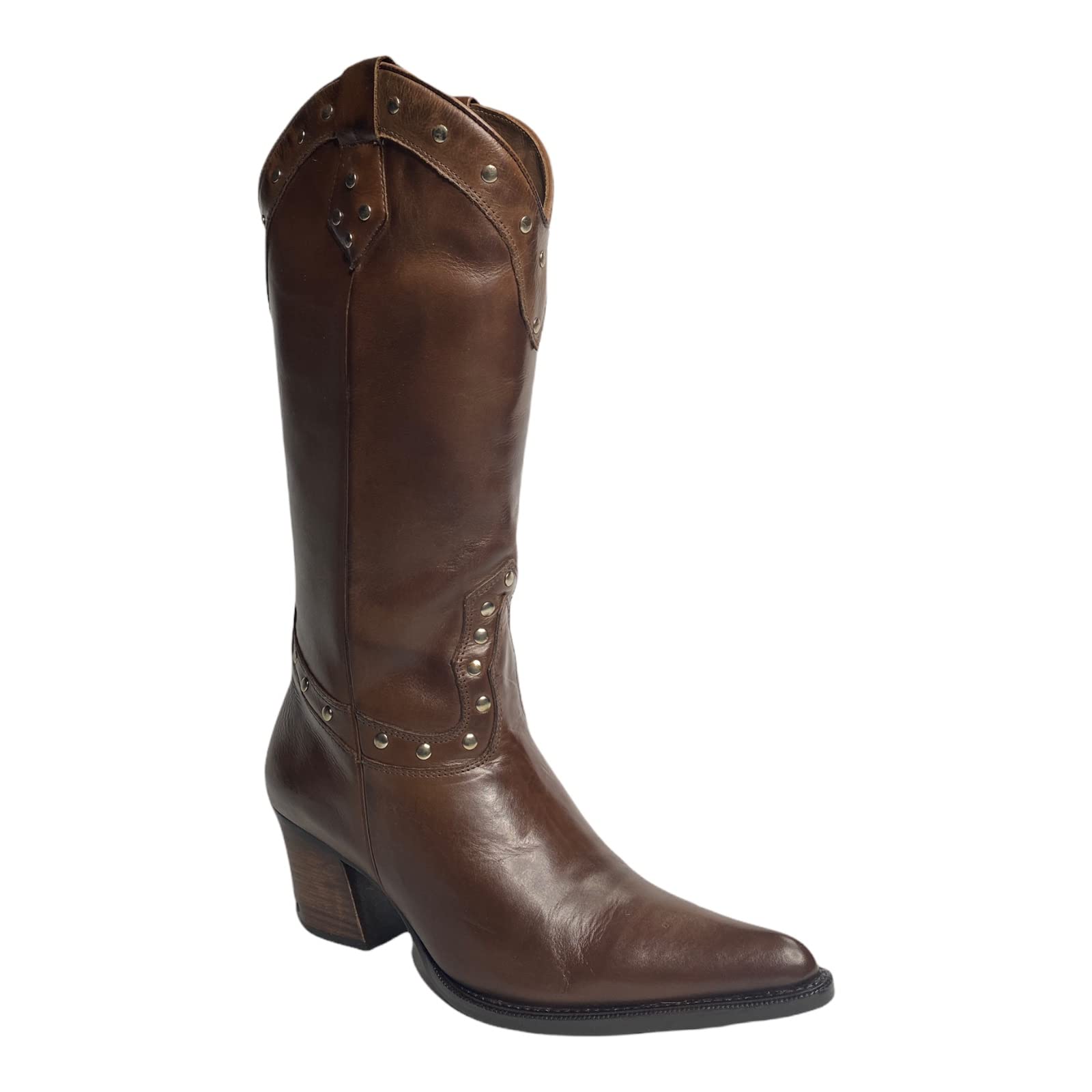 QUEEN USA TEXAS Women's Cowboy Boots - Genuine Leather Western Cowgirl Boots with Pointed Toe for Women | Perfect for Rodeo, Country Dancing & Western Fashion