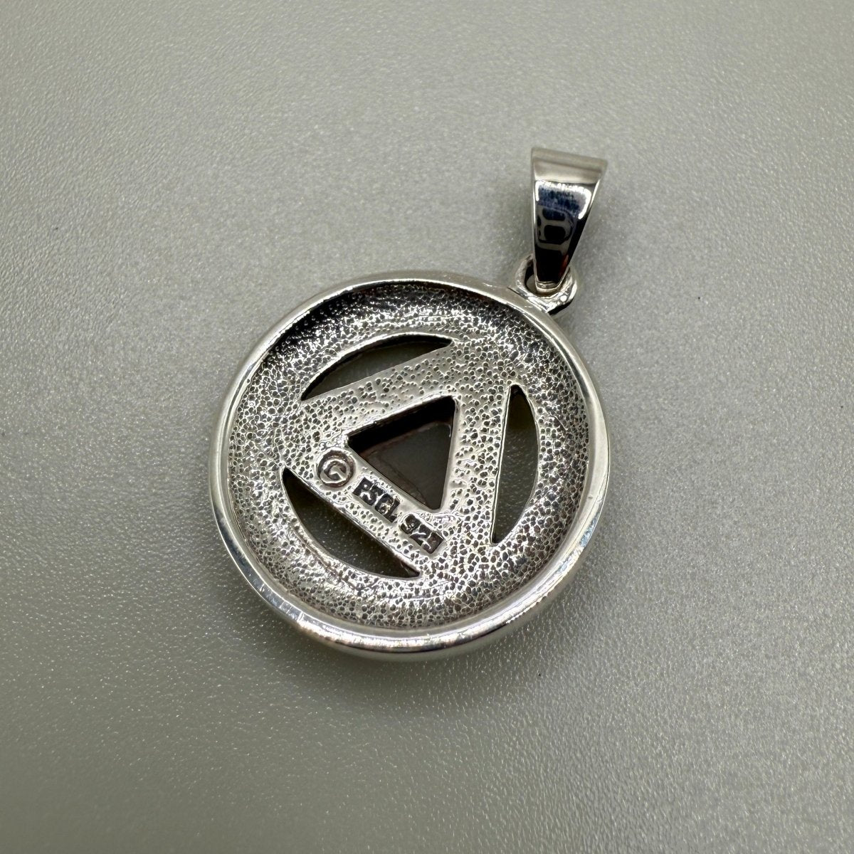Celtic AA Symbol Sterling Silver Pendant Necklace with Genuine Gemstone Options - Perfect for Spiritual Jewelry, Irish Heritage Gifts & Everyday Wear