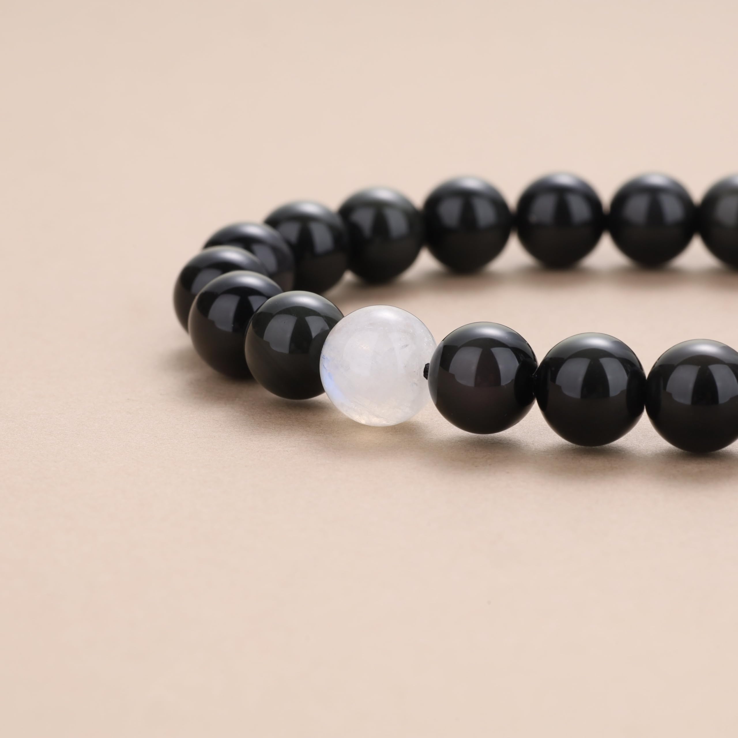COAI Moon and Sun Stone Long Distance Couples Bracelets - Matching Love Jewelry for Couples, Boyfriend & Girlfriend Gifts - Perfect for Anniversaries, Valentine's Day & Romantic Occasions