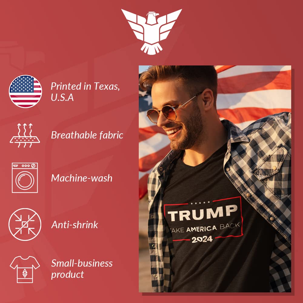 GunShowTees Take America Back Trump 2024 Inauguration Shirt - Patriotic Political T-Shirt for Trump Supporters & Conservative Events