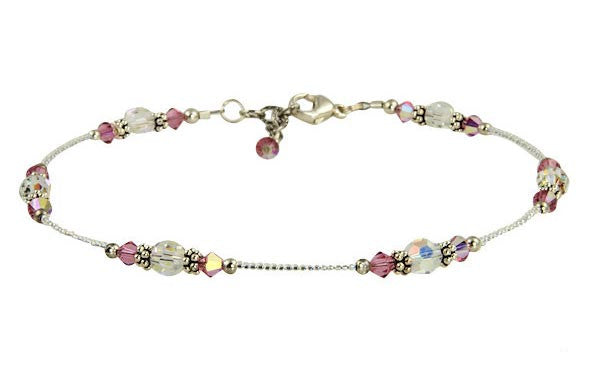 Sparkling Crystal Beaded Anklet for Brides - Elegant Wedding Jewelry for Bridal Shower, Bachelorette Party & Beach Weddings