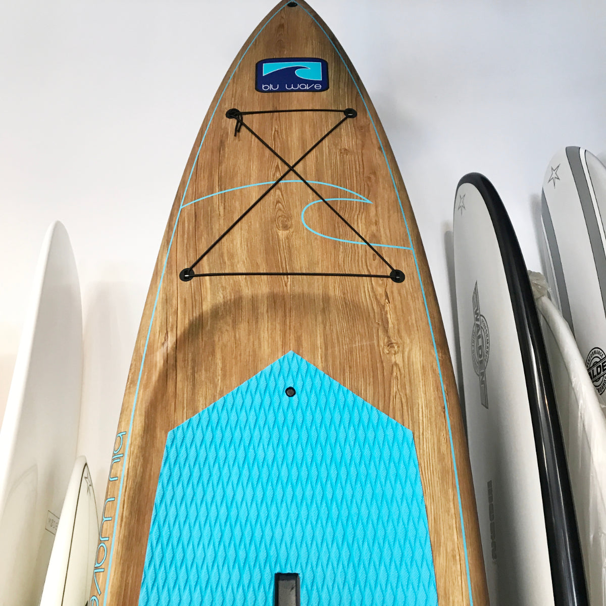 Blu Wave The Armada 11.6 Touring Kayak - Wood Grain Design - Lightweight & Stable for Fishing, Camping & Water Sports