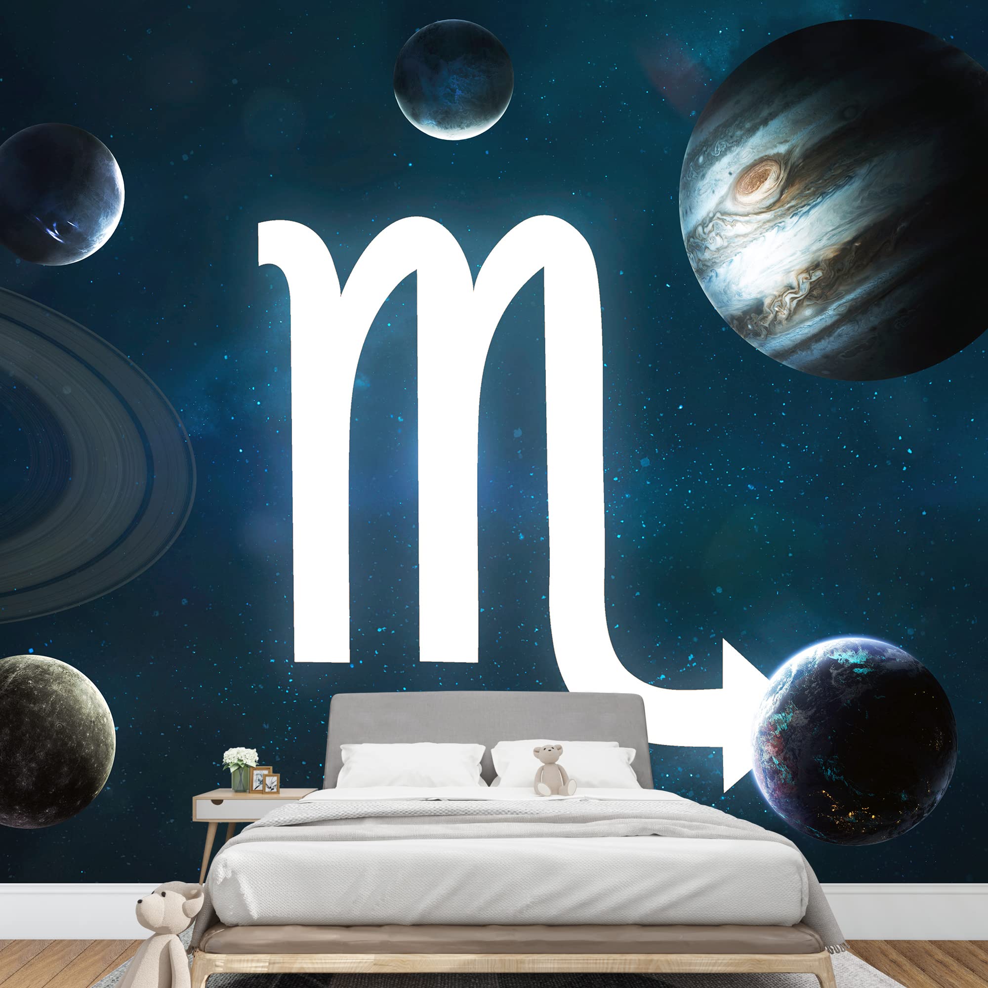 Removable Peel and Stick Wallpaper Murals - Giant Universe & Planets Design (100x144 inches) - Perfect for Bedroom, Nursery, Kids Room & Home Decor