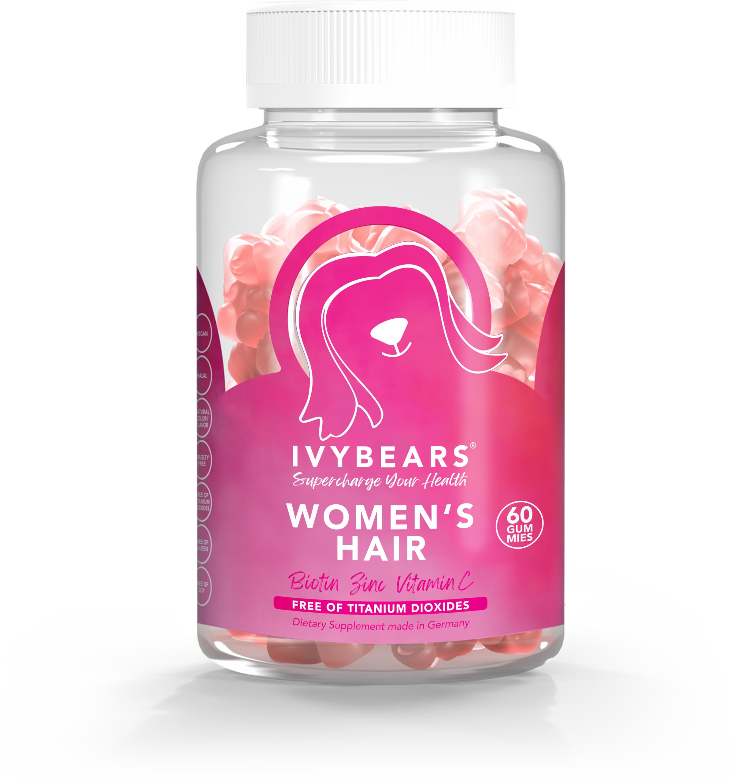 Premium Hair Growth Vitamins with Biotin & Folic Acid - Vegetarian, Non-GMO Supplement for Stronger, Healthier Hair - Perfect for Daily Hair Care Routine & Thinning Hair Solutions