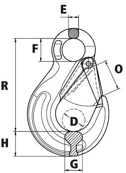 Heavy Duty Grade 80 Eye Sling Hooks with Safety Latch - Industrial Rigging & Lifting Equipment for Construction, Towing, and Marine Applications