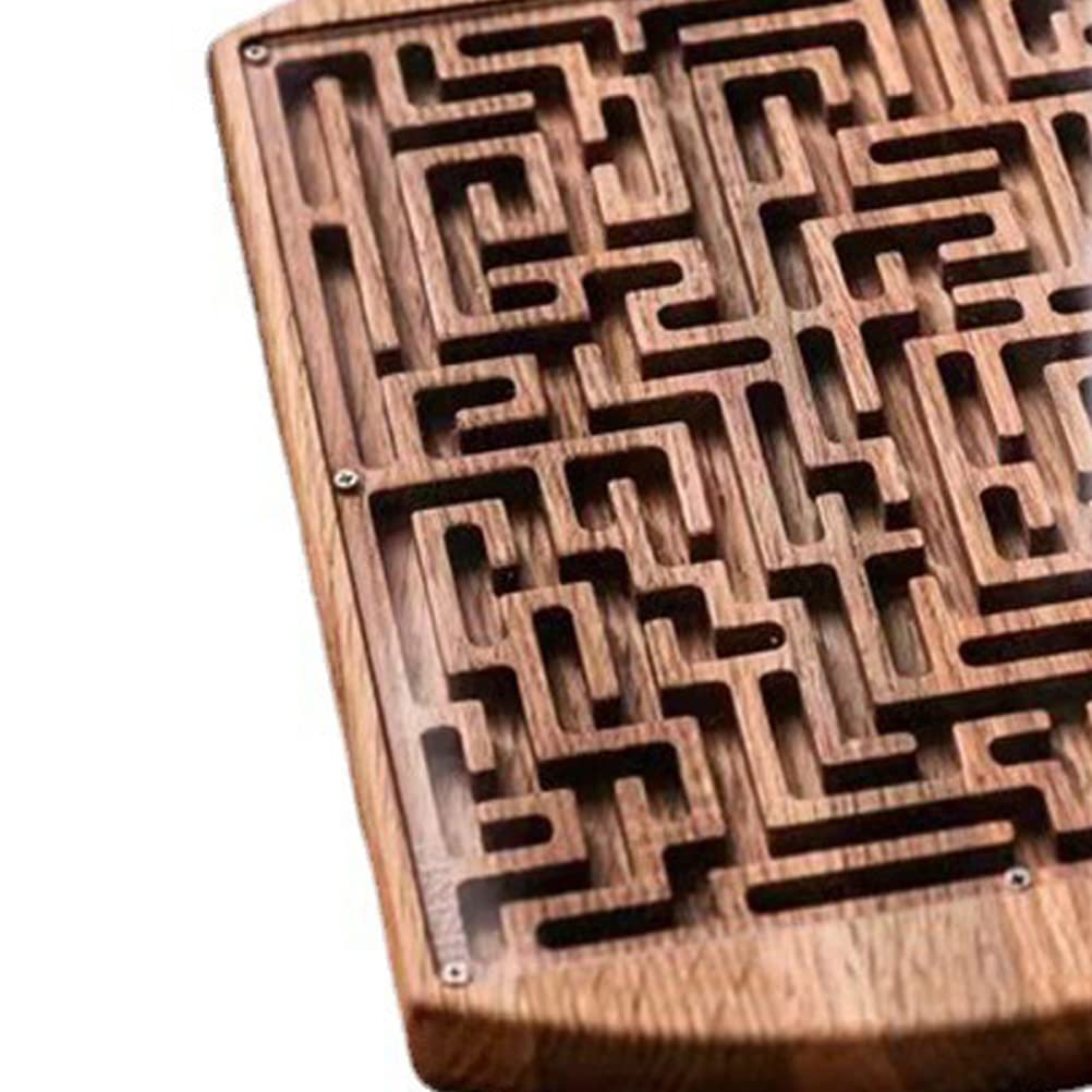 Wooden Labyrinth Game for Kids - Rolling Ball Maze Toy, Balance Board Game, Early Education Toy for Home, Classroom & Party Fun