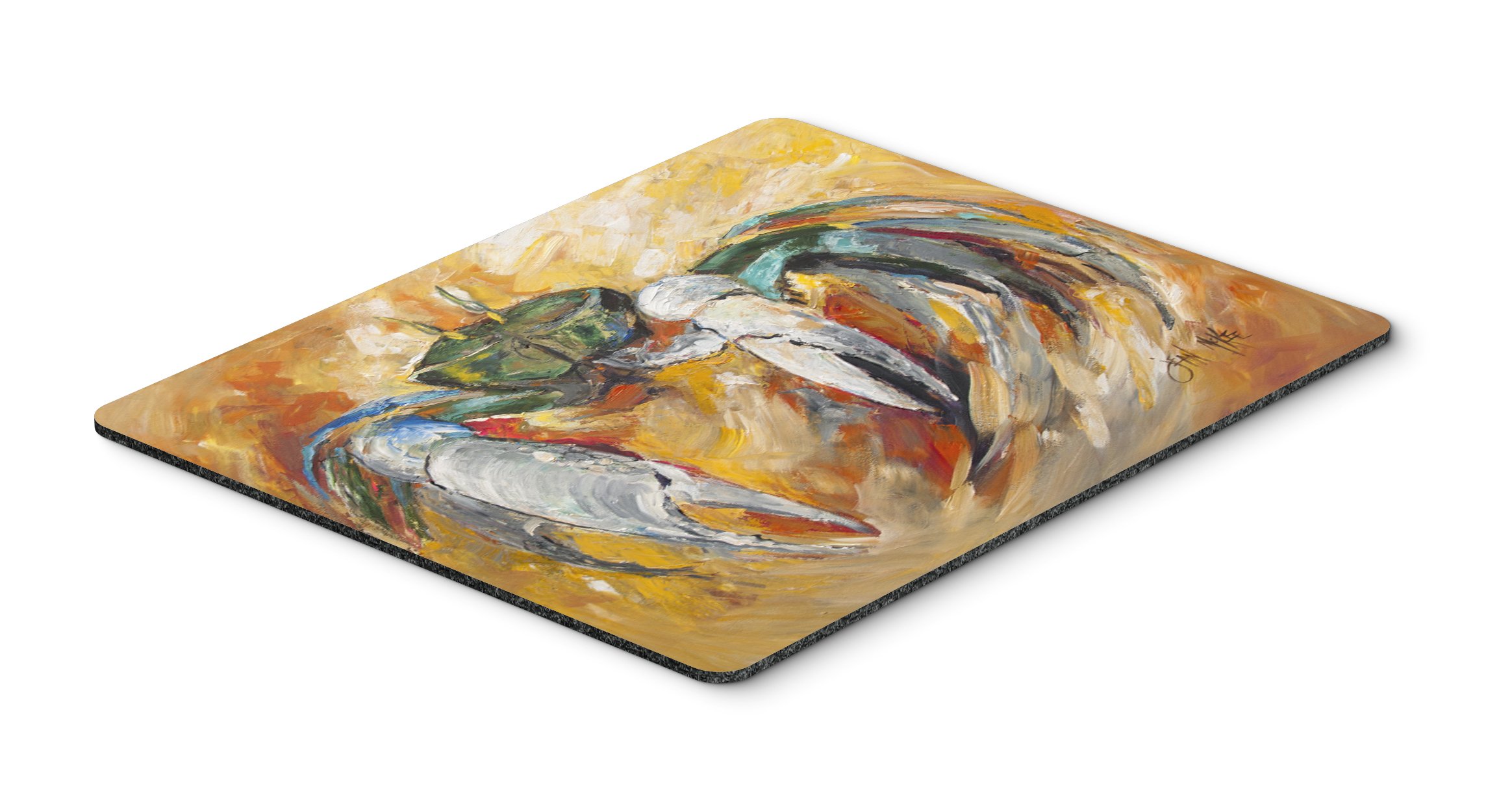Blue Crab Mouse Pad & Hot Pad - Washable Large Non-Slip Desk Mat for Home Office, Gaming, Computer & Laptop Use - Perfect Kitchen Trivet & Workspace Accessory