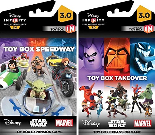 Disney Infinity 3.0 Edition Toy Box Takeover & Speedway Expansion Bundle - Multi-Platform Video Game for Kids & Collectors - Fun Family Game Night & Interactive Toy-to-Life Adventure