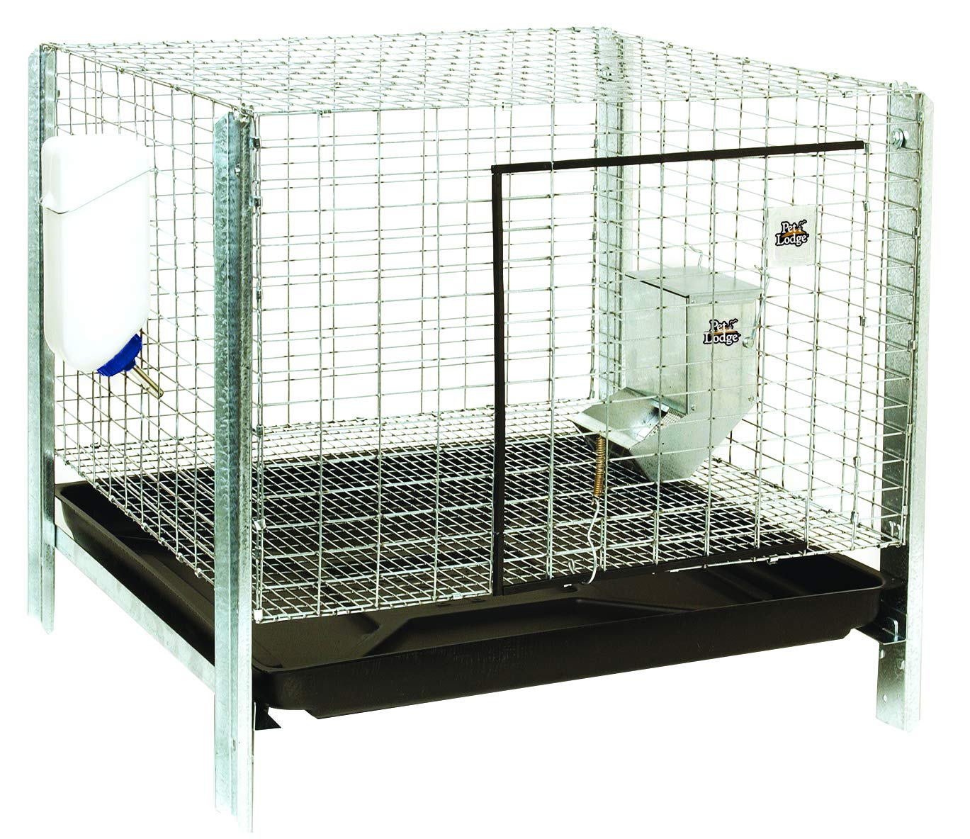 Premium Rabbit Hutch Complete Kit - Easy to Assemble Indoor/Outdoor Bunny Cage with Feeder & Water Bottle | Durable Pet House for Rabbits, Guinea Pigs & Small Animals | Perfect for Backyard, Garden or Home Use (Model RHCK1)