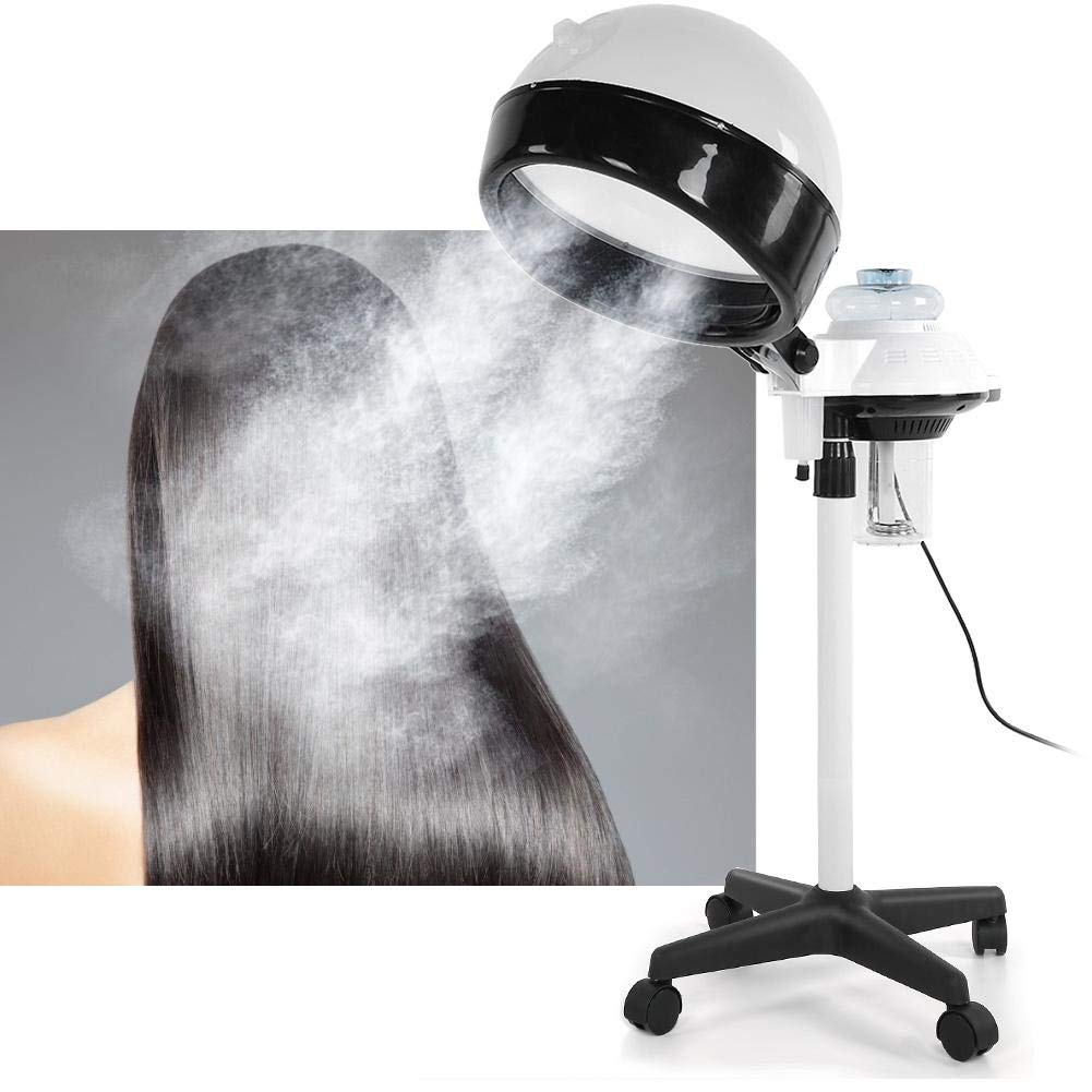 Adjustable Hooded Hair Bonnet Dryer with Floor Stand - Salon & Spa Styling Tool for Hair Coloring, Perming & Conditioning (UK Plug) - Perfect for Home Hair Care & Professional Salon Treatments