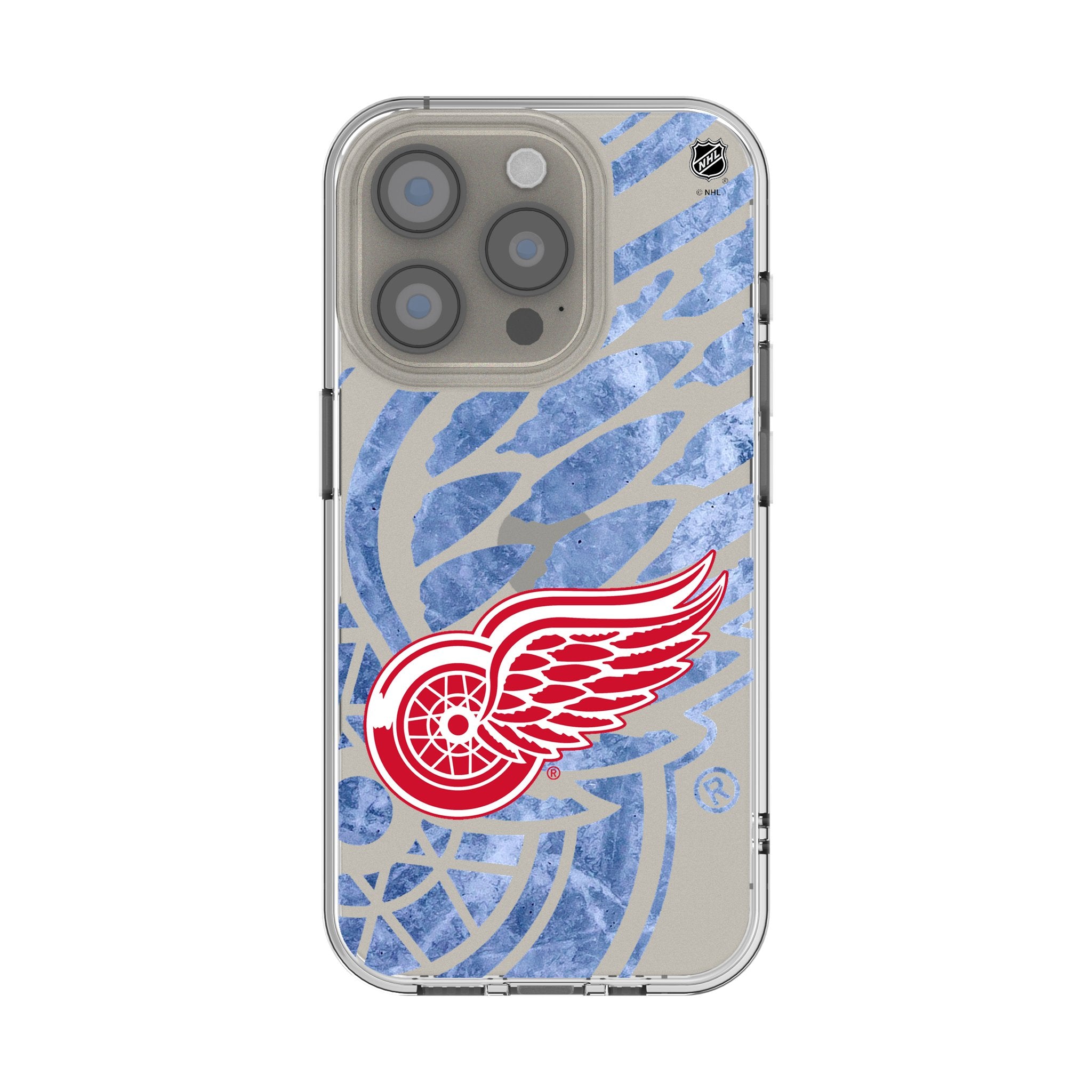 Detroit Red Wings Ice Tilt Clear iPhone Case for iPhone 14/13/12/11 Pro Max - Shatterproof Protective Cover with Team Logo - Perfect for Hockey Fans & Game Day Accessories