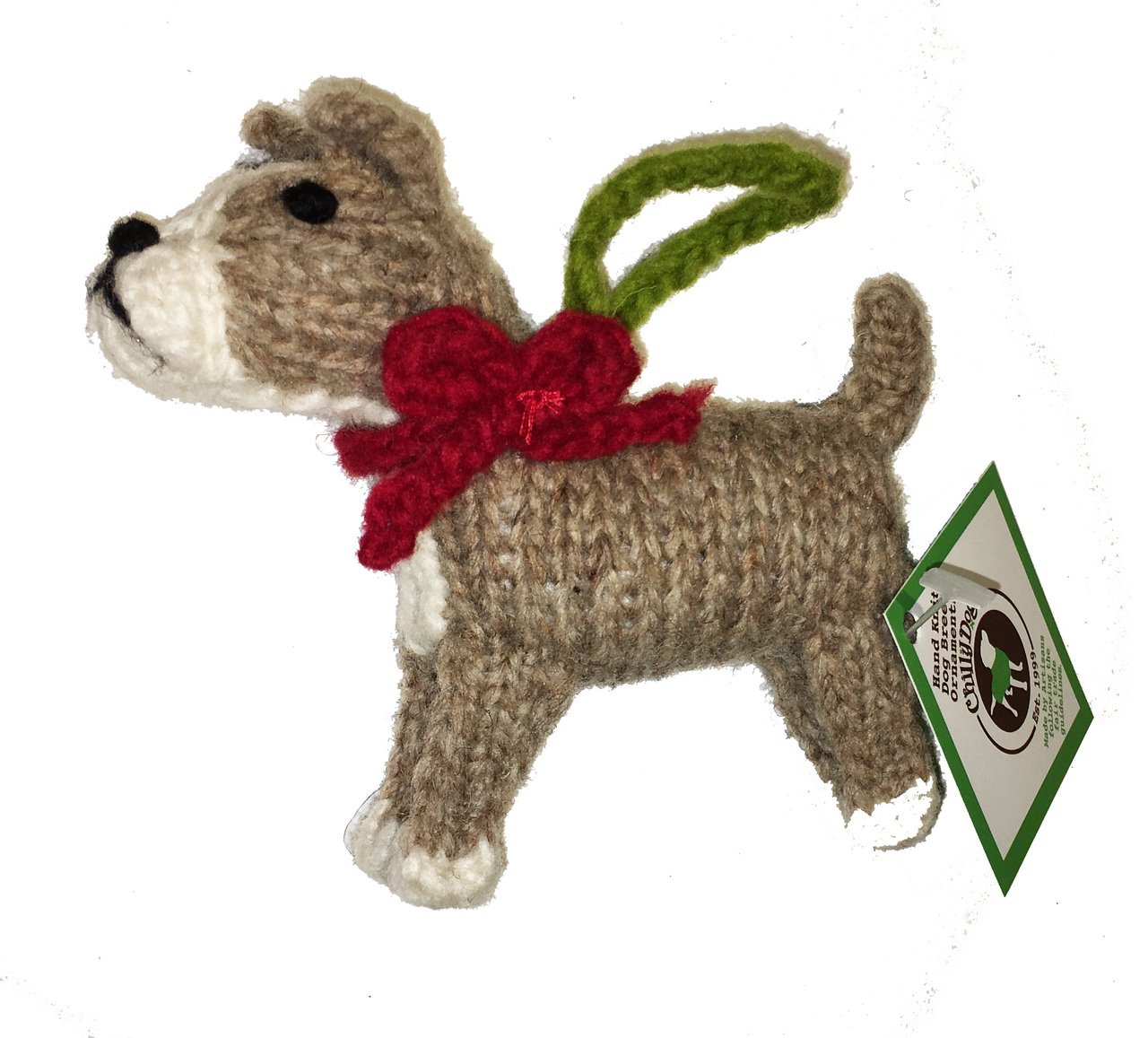 Pitbull Dog Ornament - Handmade Chilly Dog Figurine for Home Decor, Gifts & Collectibles | Perfect for Shelves, Desks & Pet Lovers