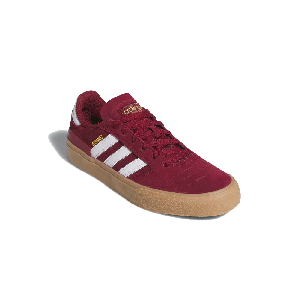 Adidas Busenitz Vulc II Skateboarding Shoes - Cloud White/Gold Metallic Colorway | Durable Vulcanized Rubber Sole for Street Skating & Casual Wear
