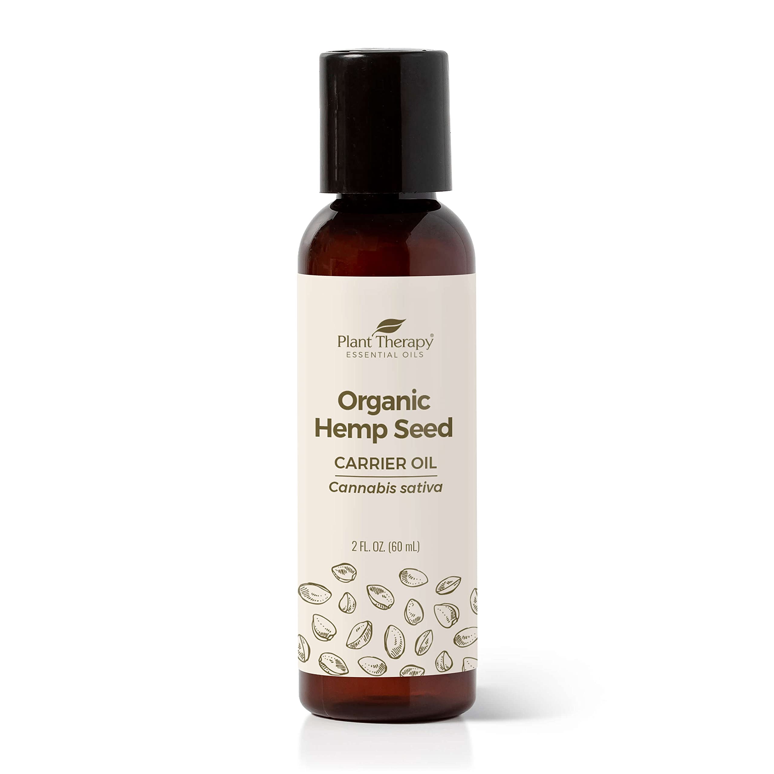 Organic Hemp Seed Carrier Oil 2 oz - Pure Base Oil for Aromatherapy, Essential Oils & Massage | USDA Certified, Cold Pressed & Unrefined | Perfect for DIY Skincare, Hair Care & Relaxation Therapy