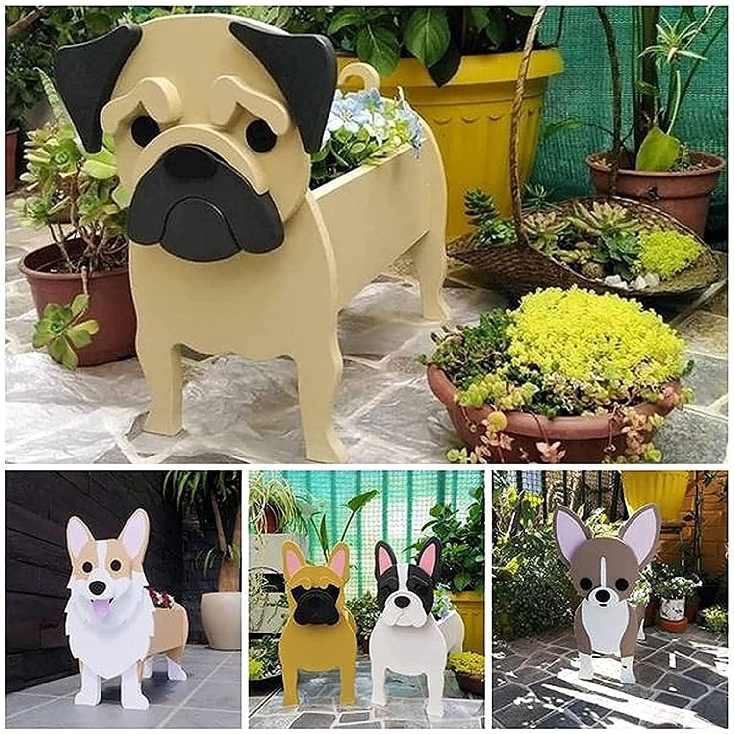 Handmade Beagle Dog Planter Pot - Cute Animal Flower Planter for Garden, Office & Home Decor | Perfect for Succulents, Cactus & Small Plants | Unique Gift Idea for Pet Lovers & Plant Enthusiasts