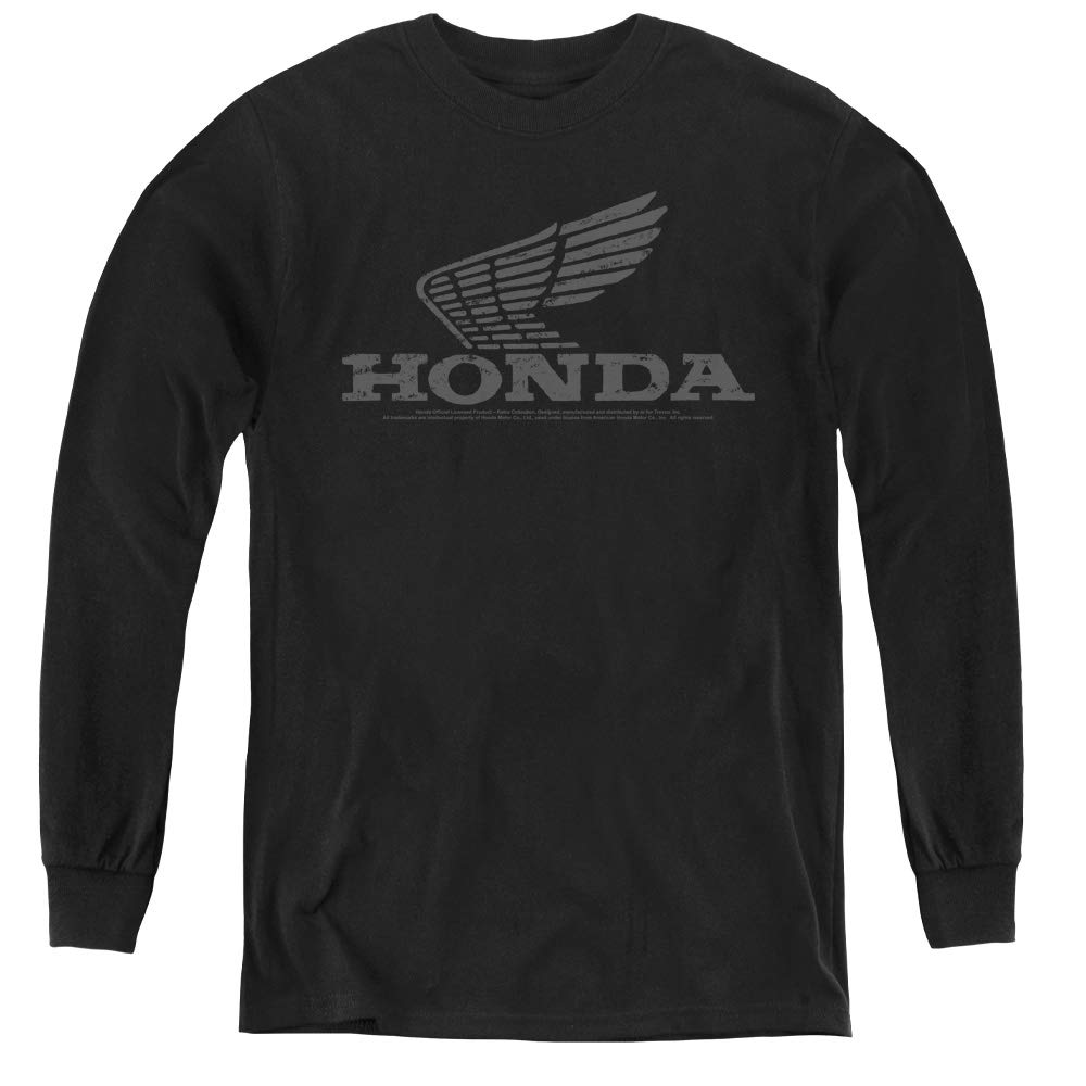 Honda Youth Long Sleeve T-Shirt for Boys & Girls - Comfortable Cotton Shirt with Logo - Perfect for School, Sports & Casual Wear