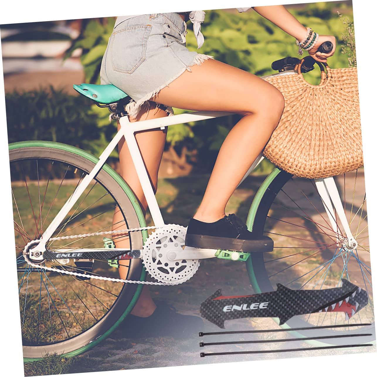2 Sets Bike Chainstay Protector Stickers - Durable Mountain Bike Frame Guard Stickers, Chain Guard Accessories for MTB, Road Bikes - Prevent Scratches & Damage During Off-Road Riding & Commuting