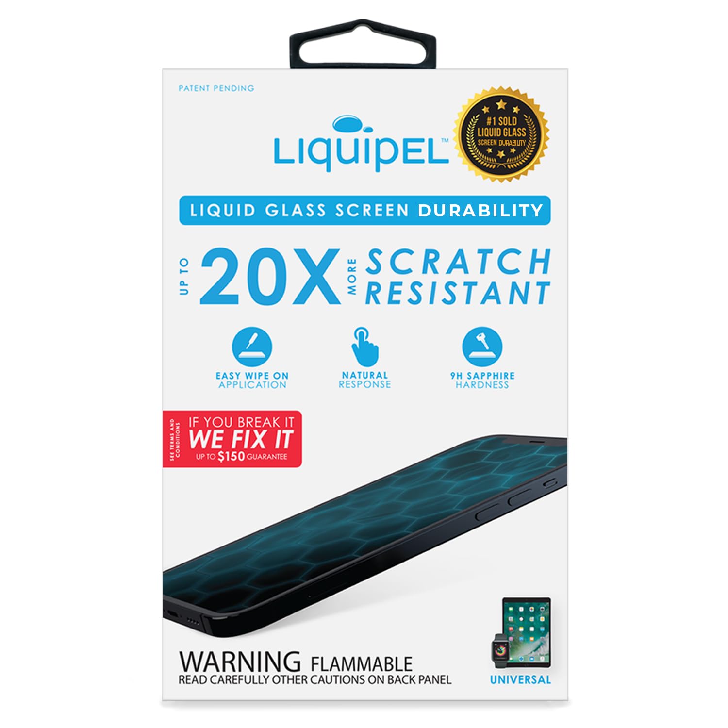 Liquid Glass Screen Protector 9H Hardness for Smartphones & Tablets - Shatterproof Protection for Daily Use