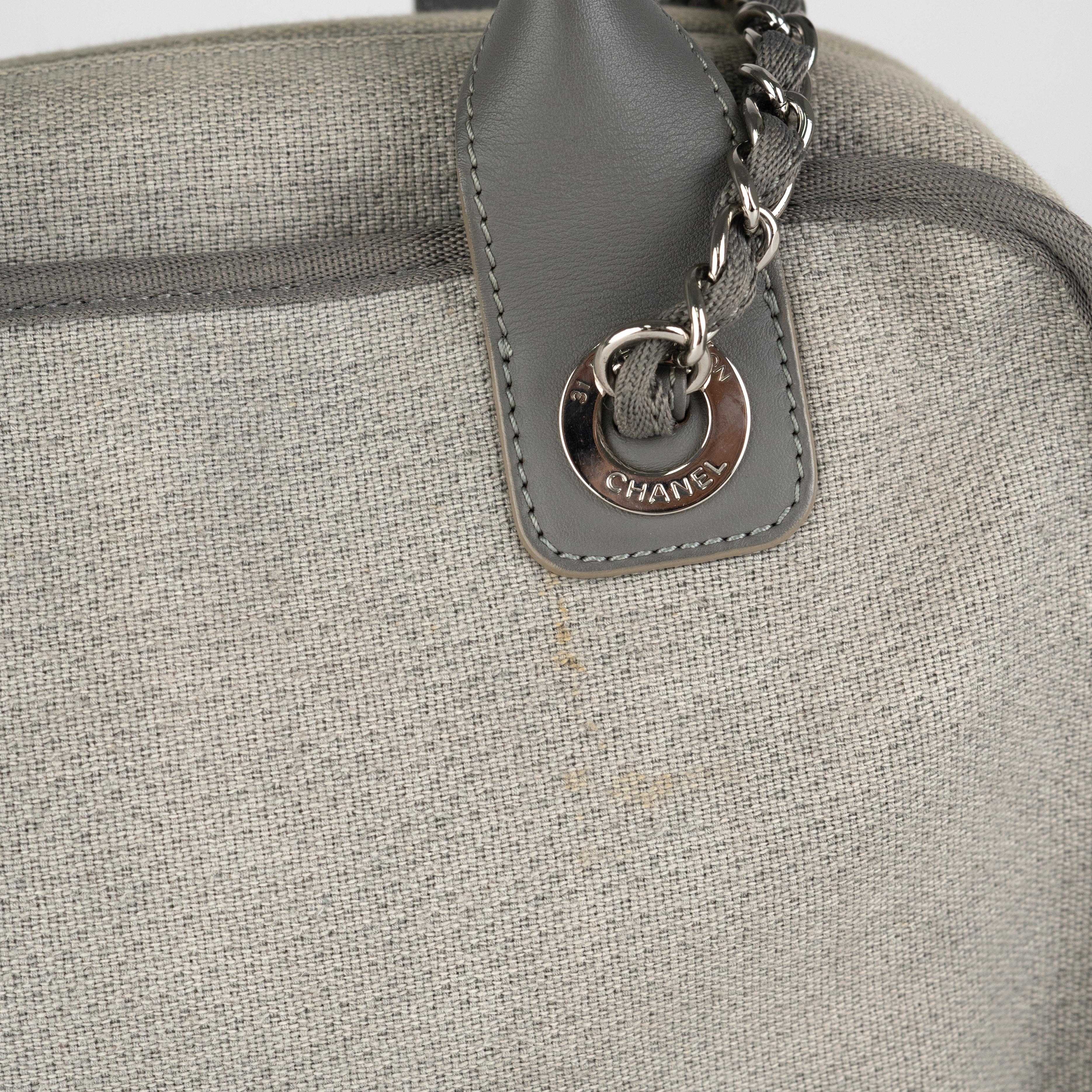 Chanel Deauville Bowling Bag in Grey - Luxury Tote Handbag for Women | Perfect for Travel, Shopping & Everyday Use