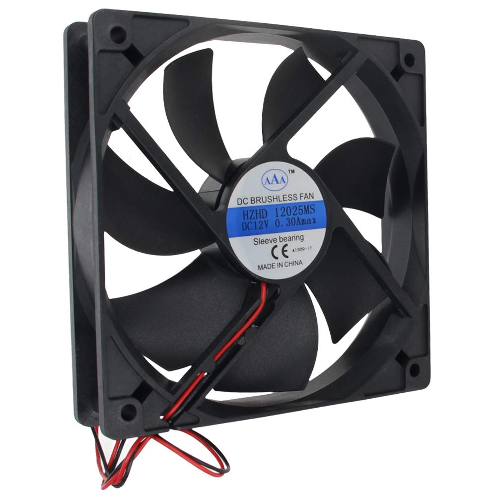 Aicosineg 3.6W Brushless Cooling Fan 12V - Ultra Quiet 120x120x25mm PC Case Fan with Sleeve Bearing | High Performance Airflow for Computer Case, CPU Radiator & Gaming PC Cooling | Perfect for Home Office, Gaming Rigs & Workstation Ventilation