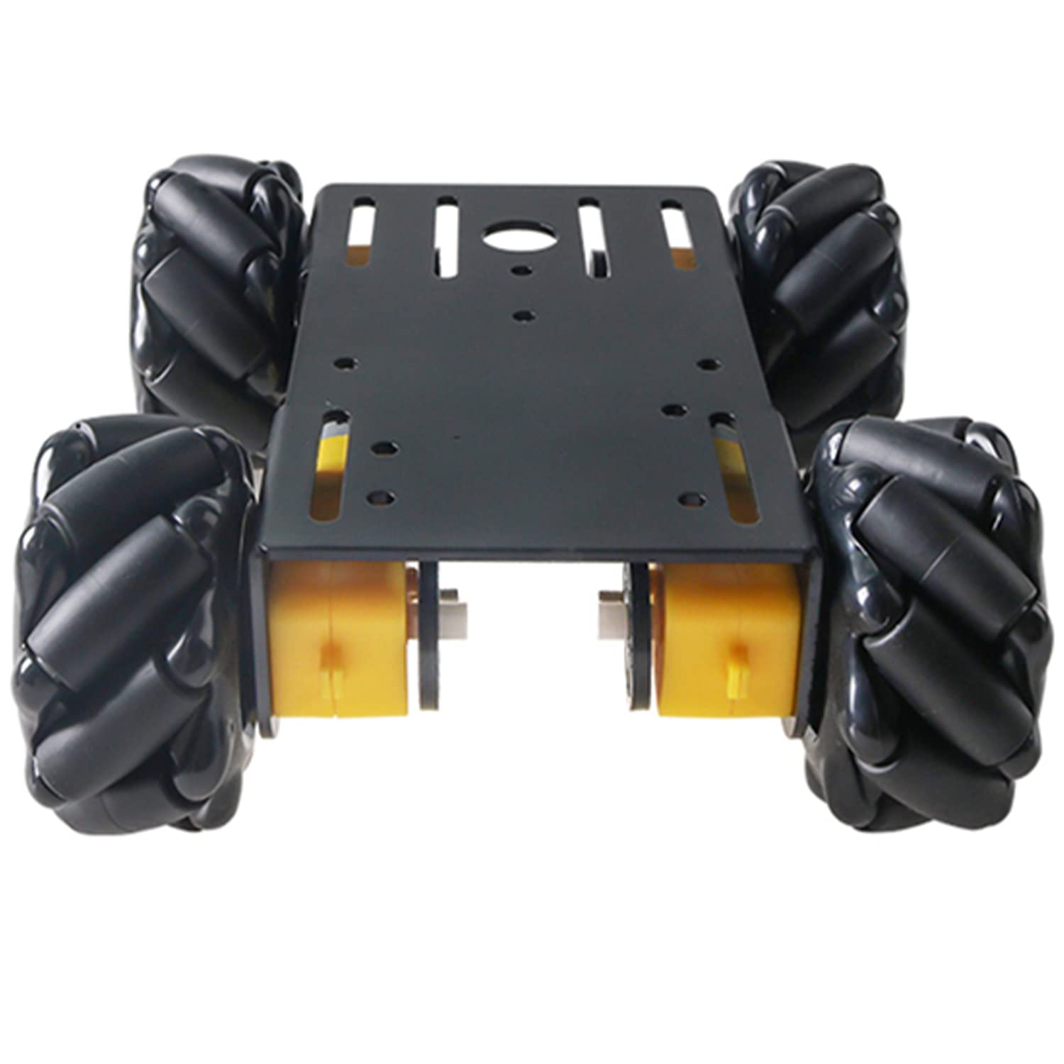 MC100 4WD Mecanum Wheel Robot Car Chassis Kit with TT Motor & Remote Control - 60mm Omnidirectional Wheels for Arduino, Raspberry Pi, Microbit - DIY Metal Frame Smart Car for STEM Learning & Robotics Projects (Black) - Perfect for Classroom Coding, Home Automation & AI Experimentation