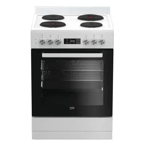 Beko BFC60EMW1 60cm Electric Upright Stove with Solid Elements - Perfect for Small Kitchens & Apartments