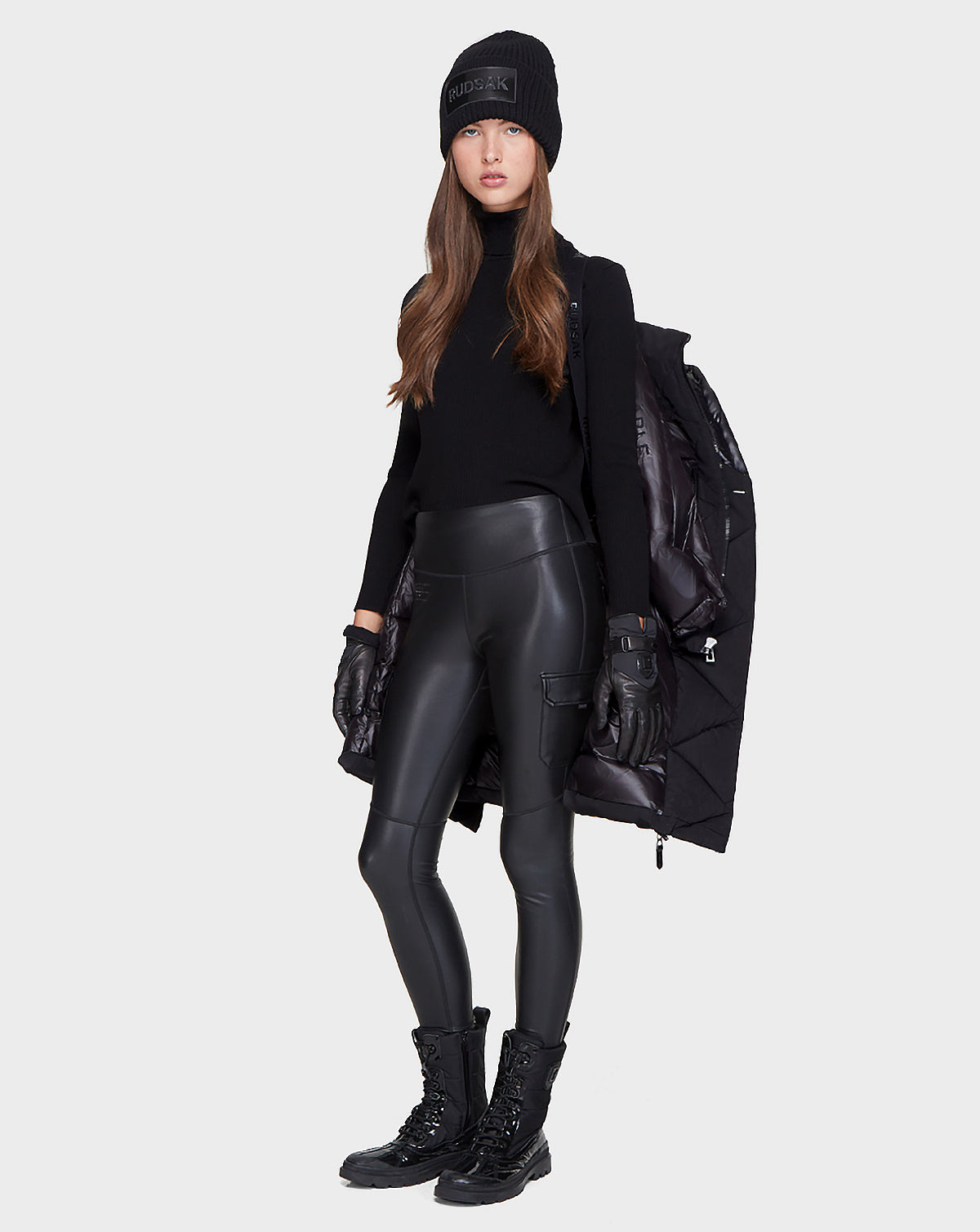 MISA L121506 Black Faux Fur Coat - Women's Winter Fashion Jacket for Outdoor & Party Wear