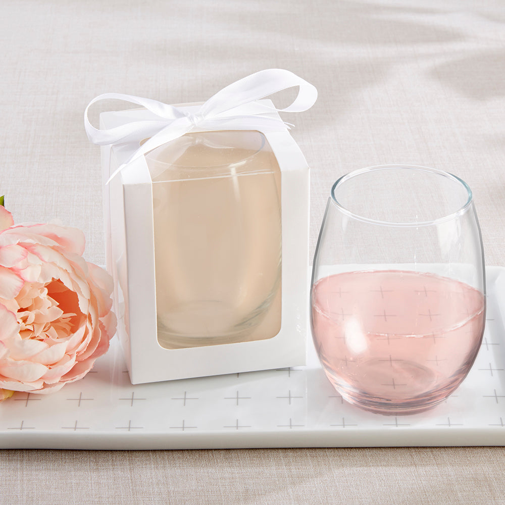Premium 9 oz White Glassware Gift Set with Ribbon - 12 Piece Elegant Glass Box Set for Weddings, Parties & Home Decor - Perfect for Gifts, Cocktails & Special Occasions