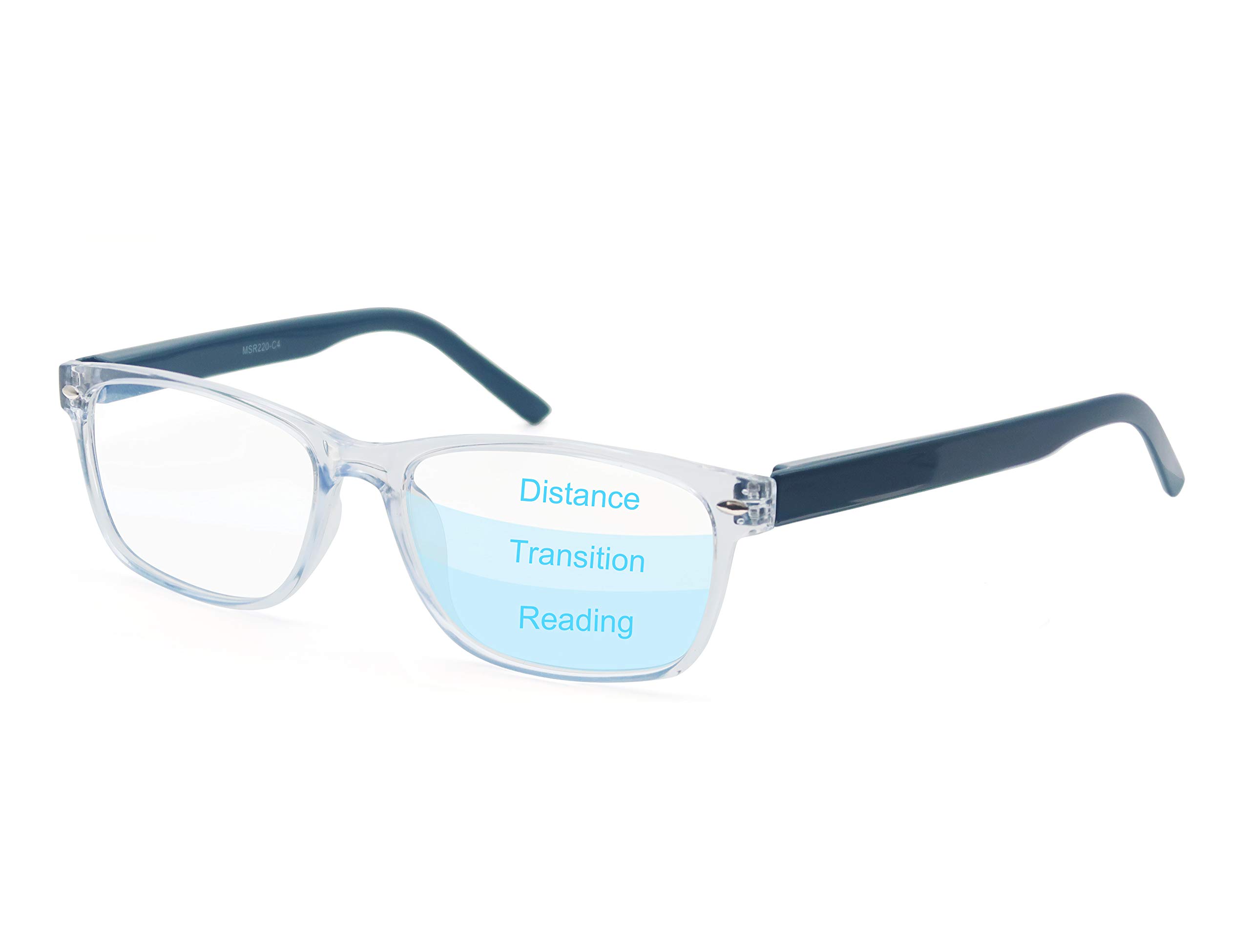 Blue Light Blocking Computer Reading Glasses - Progressive Multifocus Lenses for Men & Women - Anti-Glare Screen Protection for Office, Gaming & Digital Eye Strain Relief