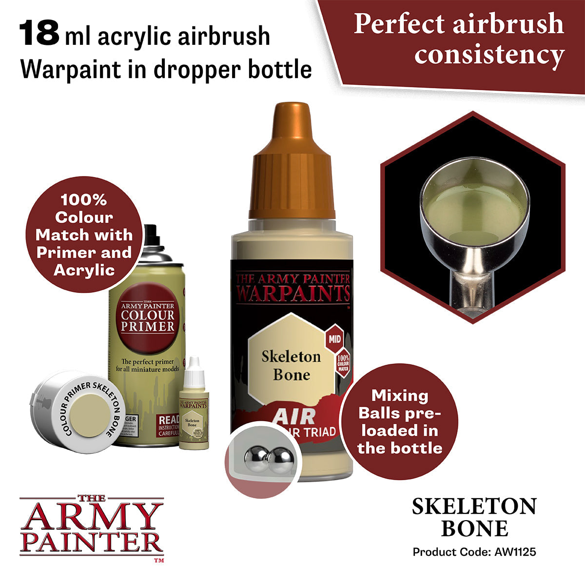 Warpaints Air: Skeleton Bone - Premium Matte Nail Polish for Halloween & Gothic Style - Perfect for Costume Parties, Nail Art & Dark Aesthetic Makeup