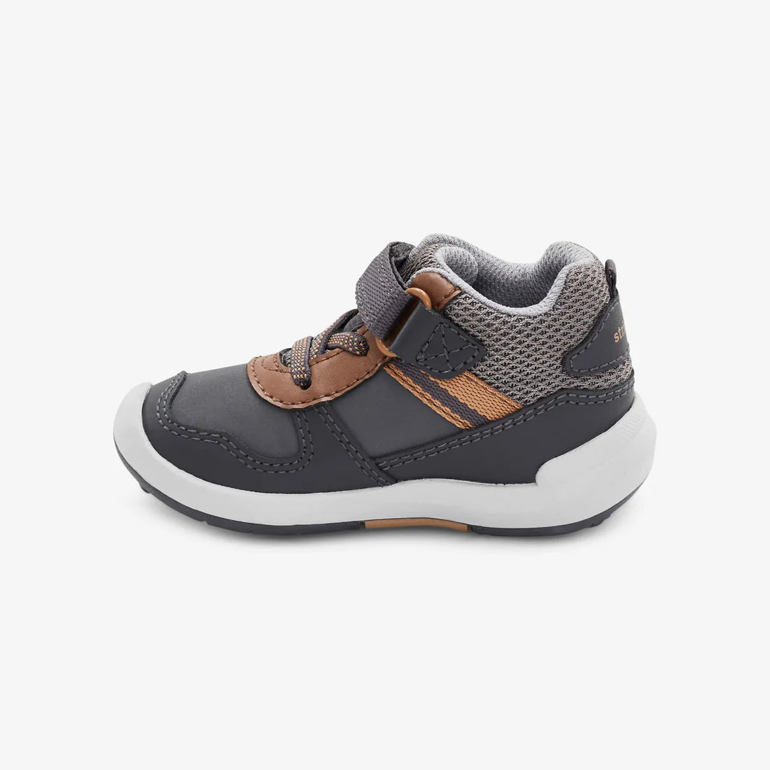 Stride Rite Grey Vincent Baby & Toddler Sneaker Boots - Comfortable Walking Shoes for Boys & Girls - Perfect for Outdoor Play & Daily Wear