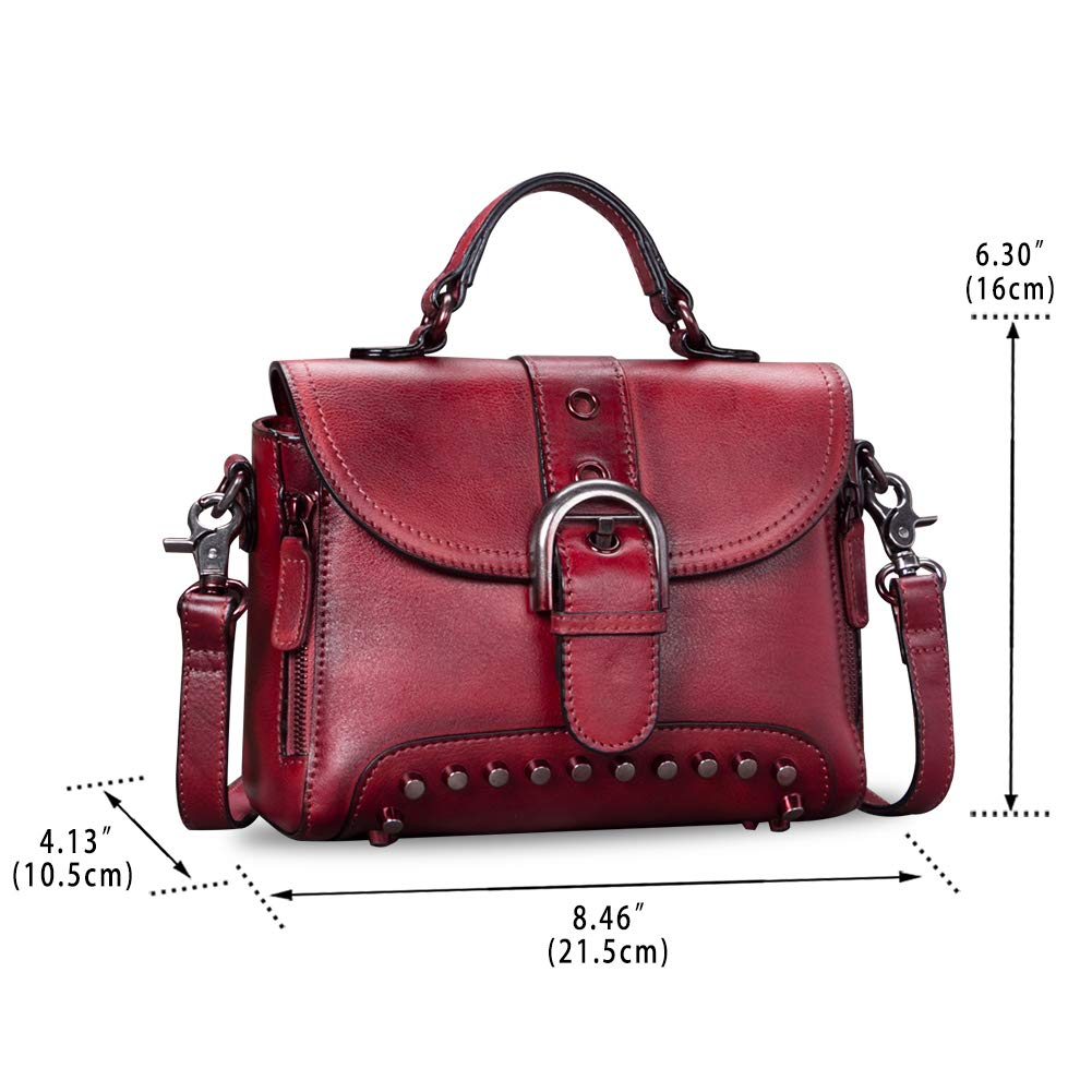 Genuine Leather Small Purses & Handbags for Women - Vintage Real Leather Shoulder Bag, Crossbody Purse & Satchel with Adjustable Strap | Perfect for Everyday Use, Travel & Special Occasions