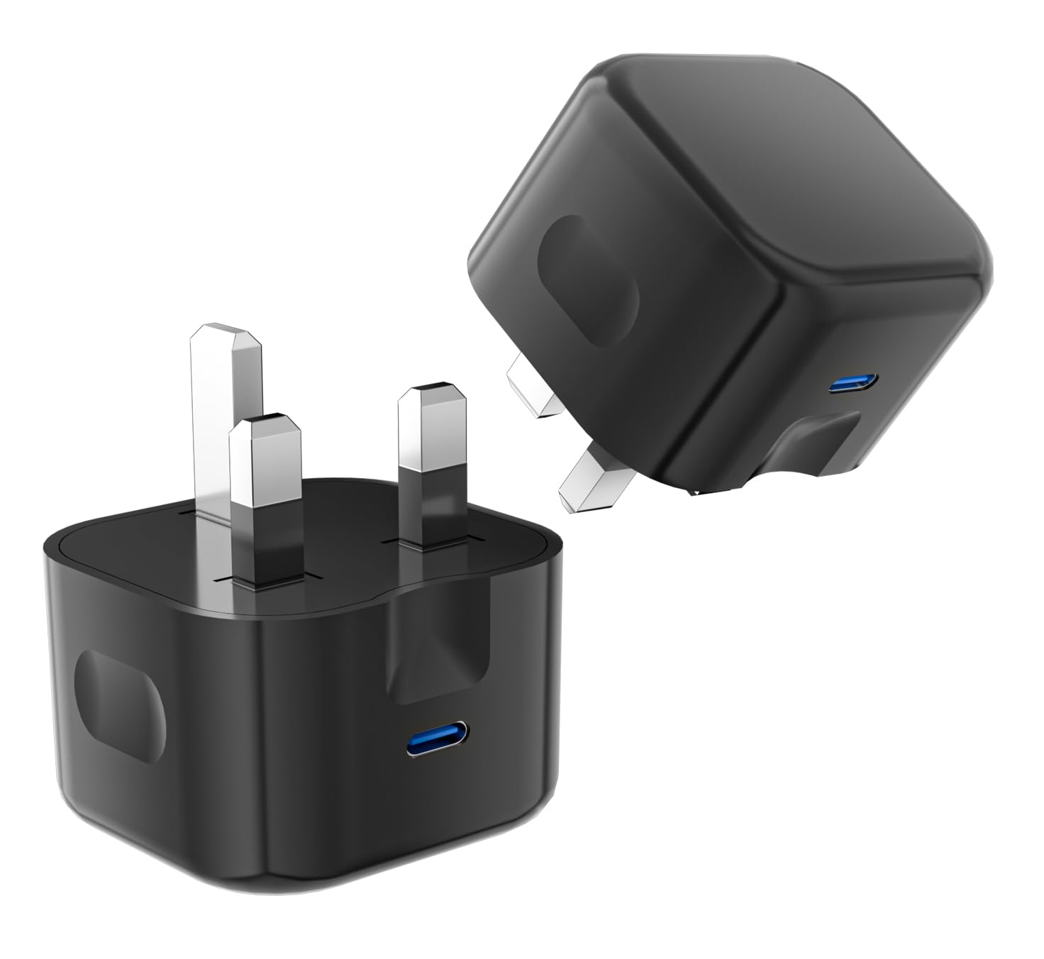20W USB C Fast Charger PD Adapter for Samsung Galaxy Z Flip 6/Fold 6/Flip 5/Fold 5/Flip 4/Fold 4 - UK Wall Plug Type C Mains Charger (Black) - Perfect for Home, Office, and Travel