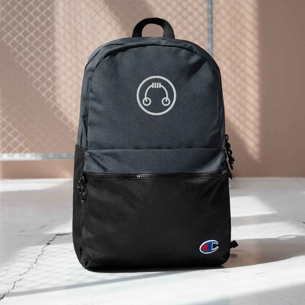 Champion Embroidered Backpack for School & Travel - Stylish Durable Laptop Bag with Adjustable Straps for Men & Women - Perfect for College, Work & Outdoor Adventures