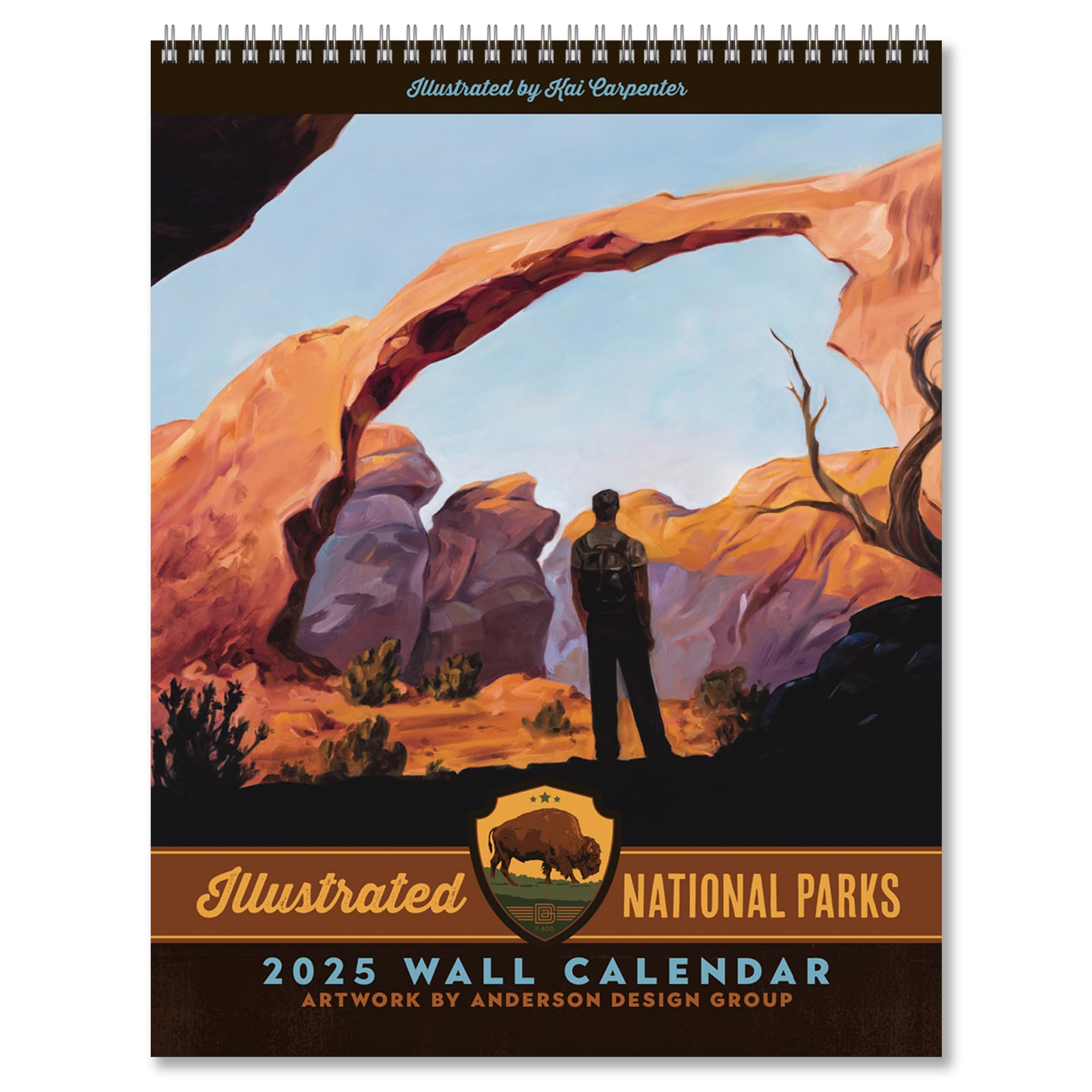 Americanflat 2025 Wall Calendar - Scenic National Park Artwork - 10x13 Large Wall Planner - 12 Month Hanging Calendar for Home & Office Organization - Perfect for Scheduling, Gift Giving & Wall Decor