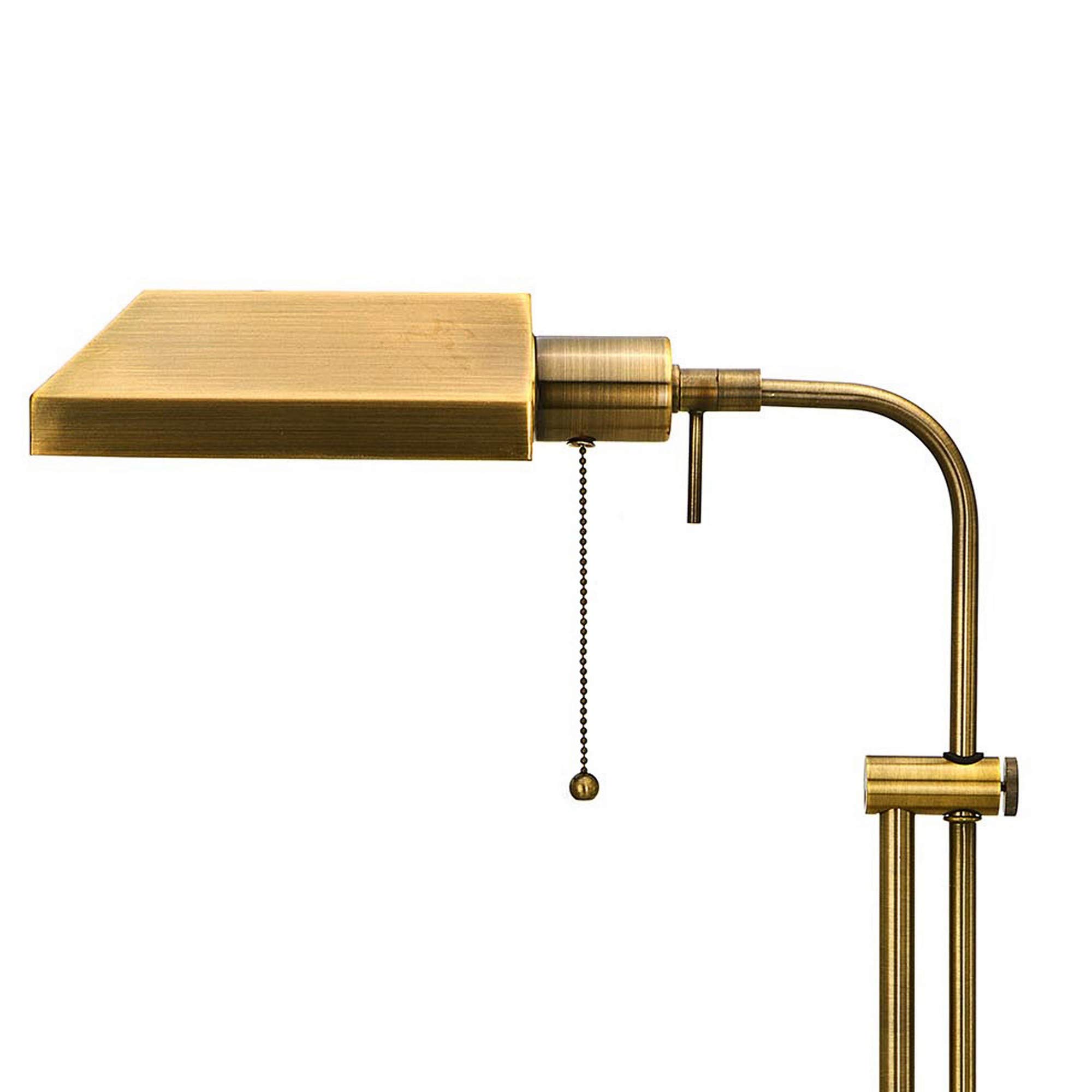Benjara Adjustable Gold Metal Rectangular Desk Lamp - Modern Office Lighting for Study, Reading & Home Decor
